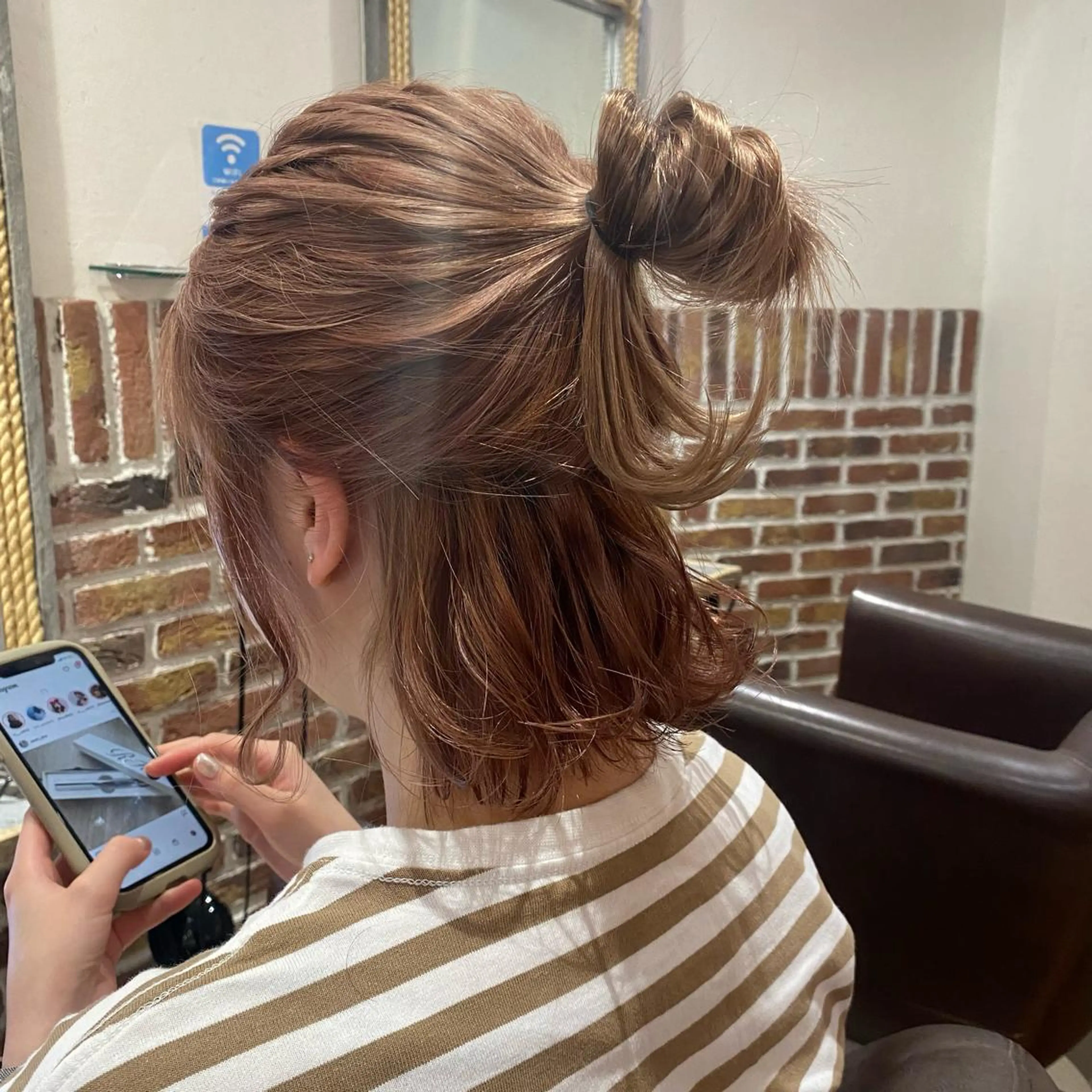 ミディアム カラー パーマ ヘアアレンジ メンズ 🍀髪質改善 ケアカラーrootsのヘアスタイル