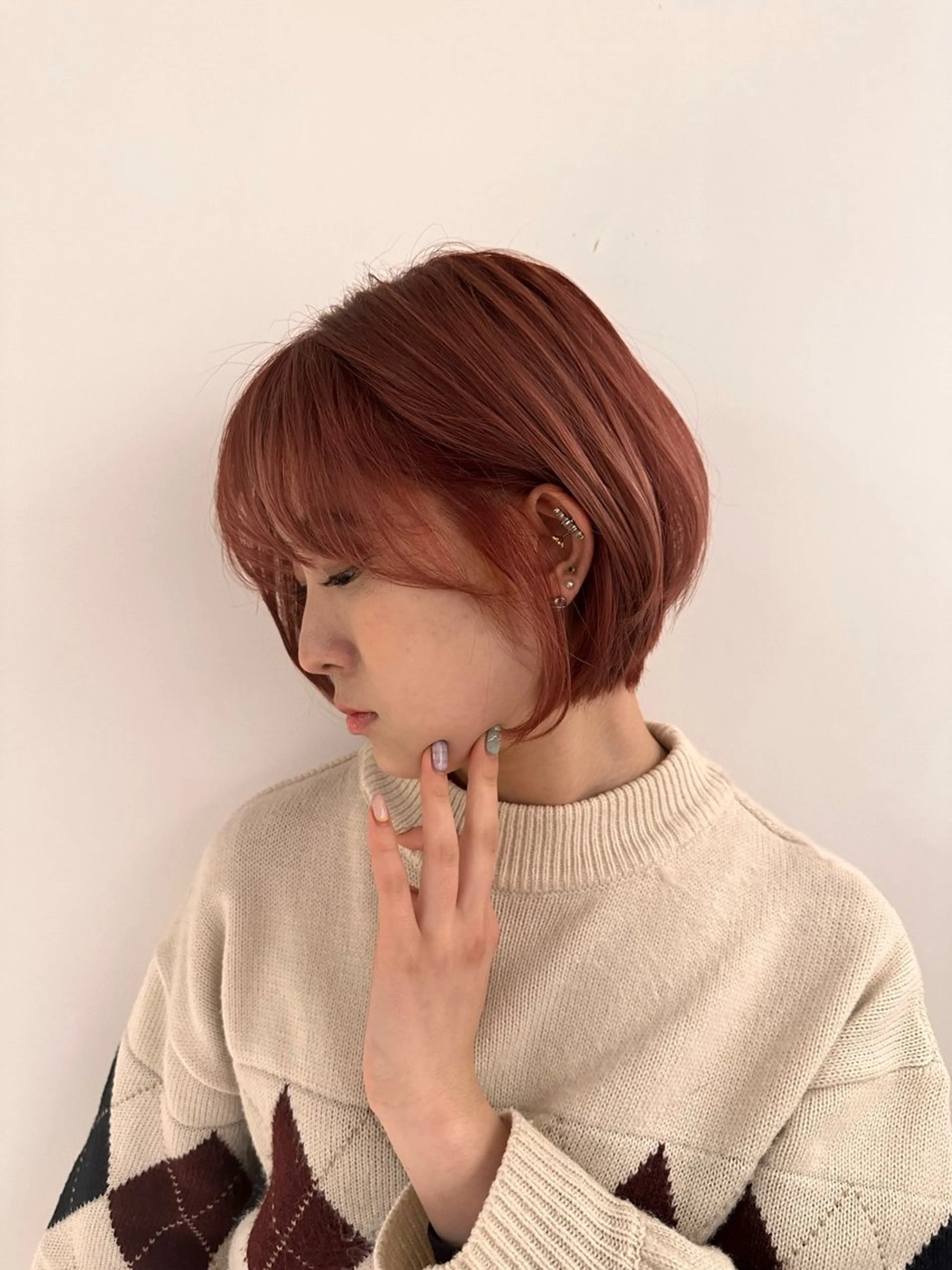 ショート カラー ピンクカラー DEARiUM所属・小林 舞のヘアスタイル