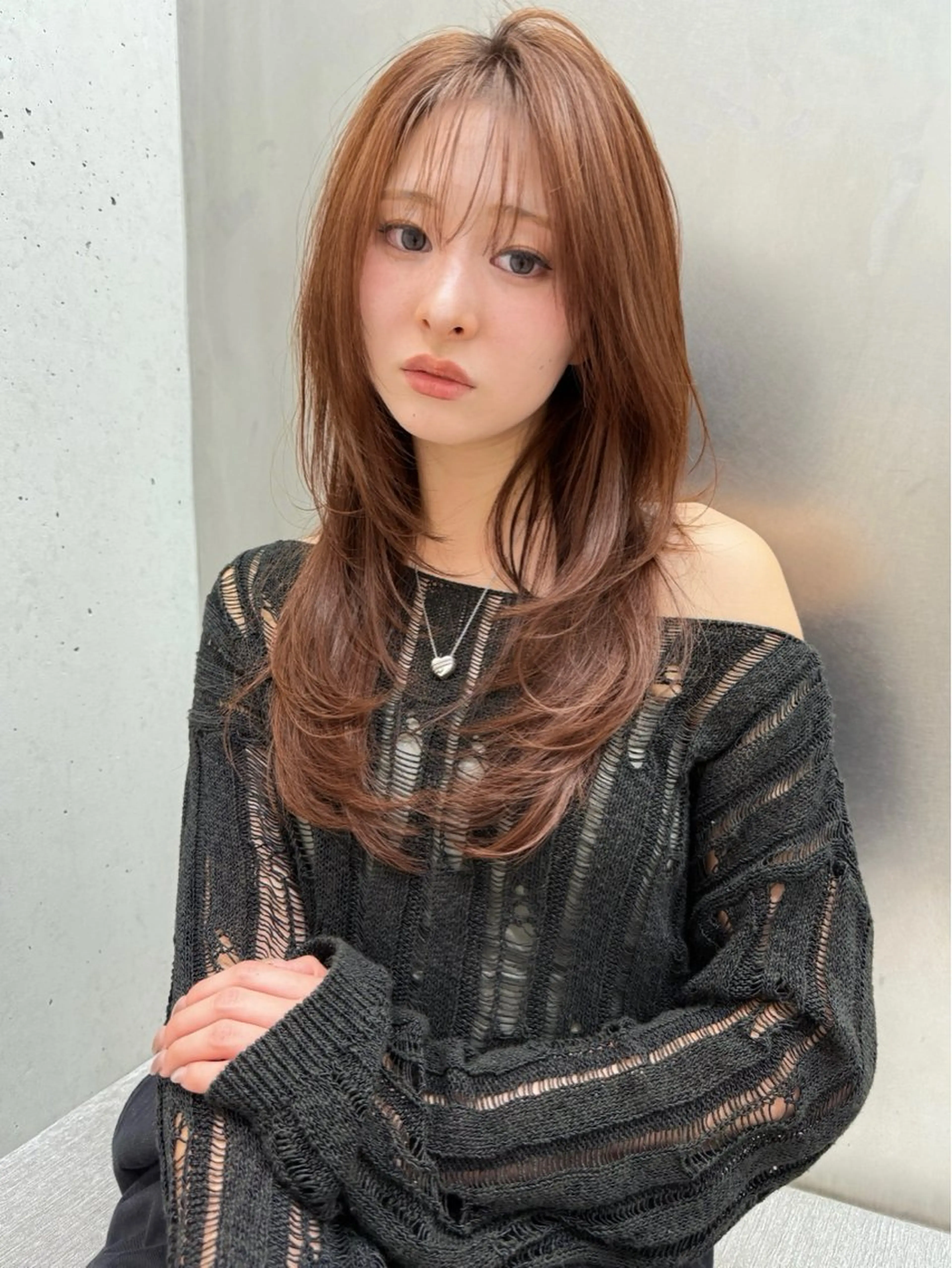 ロング 韓国ヘア/ワンホン ちひろのヘアスタイル