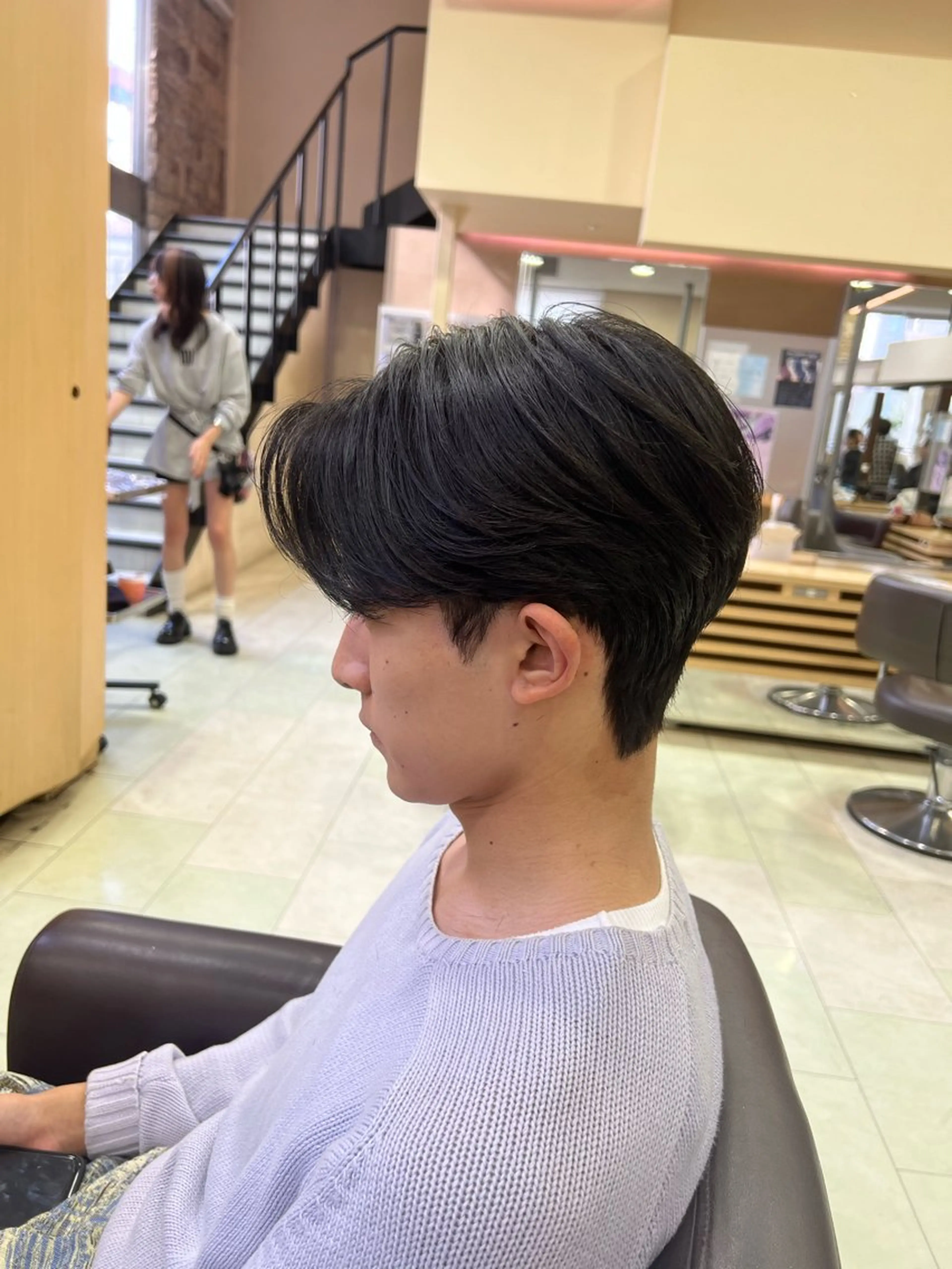 🔥人気No.2🔥韓国ヘア👦🏻🇰🇷ダウンパーマ+カット(前髪立ち上げパーマ¥3300(毛流れパーマ+¥5500の写真