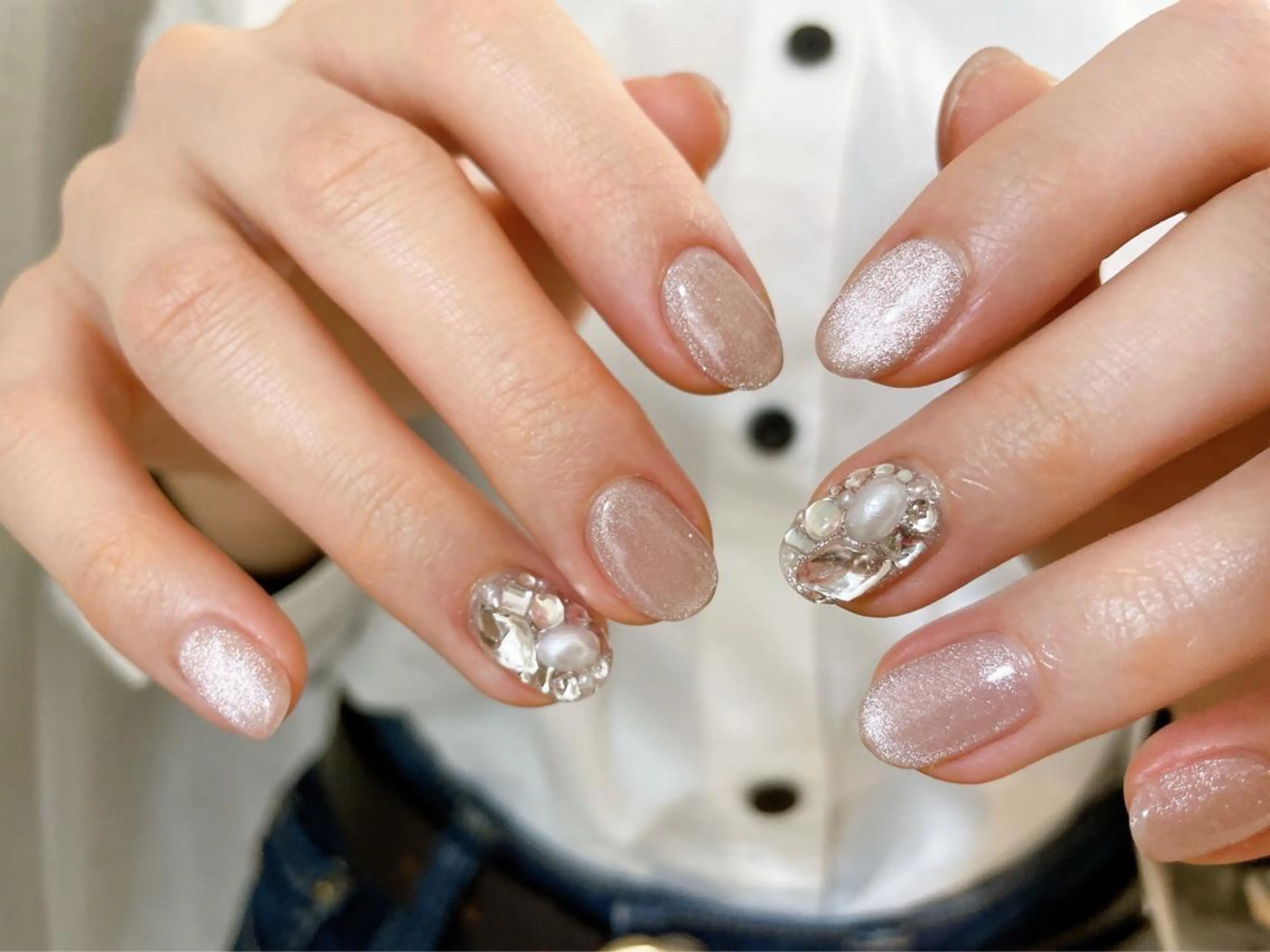 ネイル キラキラネイル 春ネイル ハンドネイル kiki nail 二子玉川のネイルデザイン