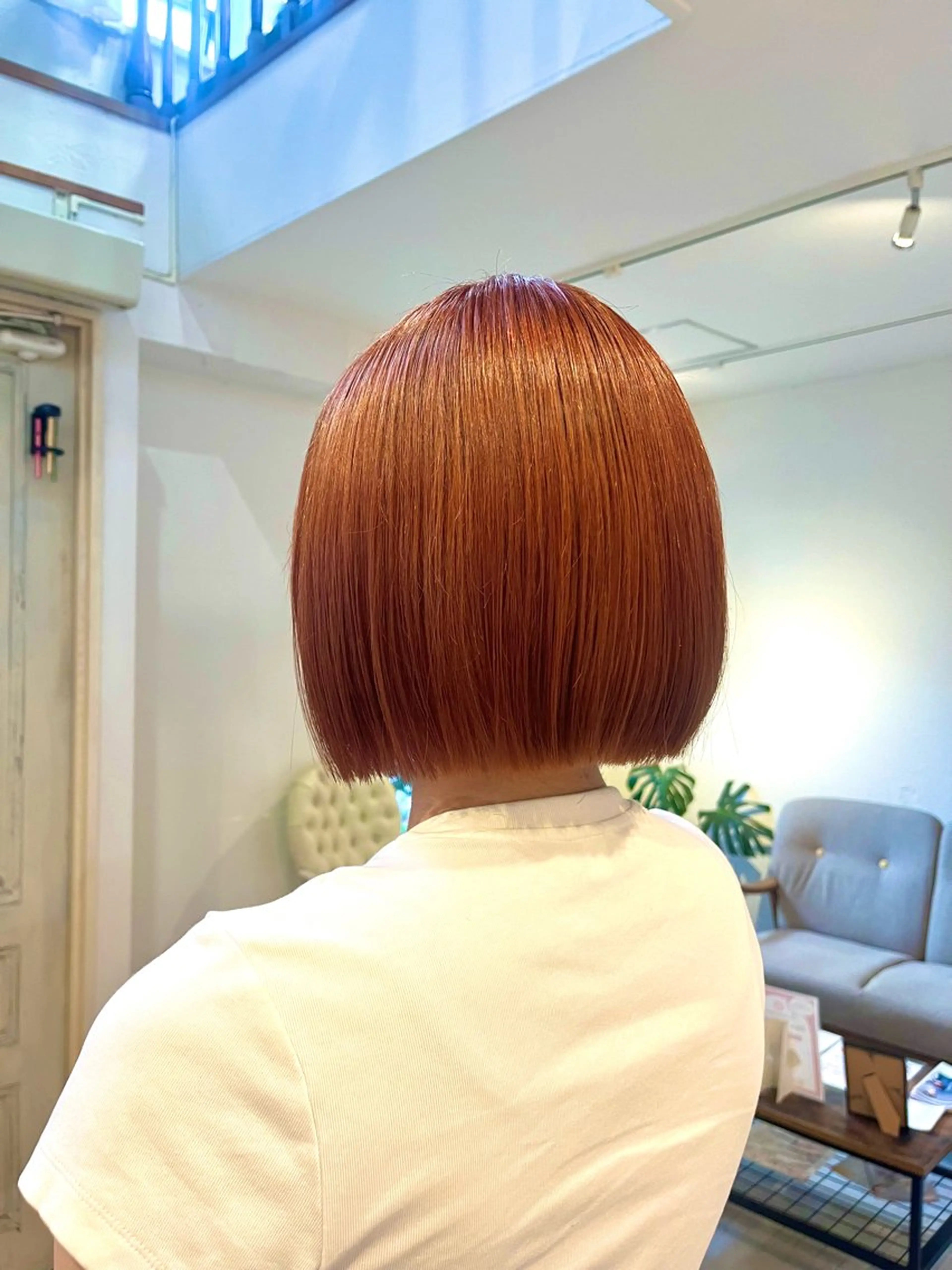 ミディアム カット ヘアカラー トリートメント 吉川 莉央のヘアスタイル