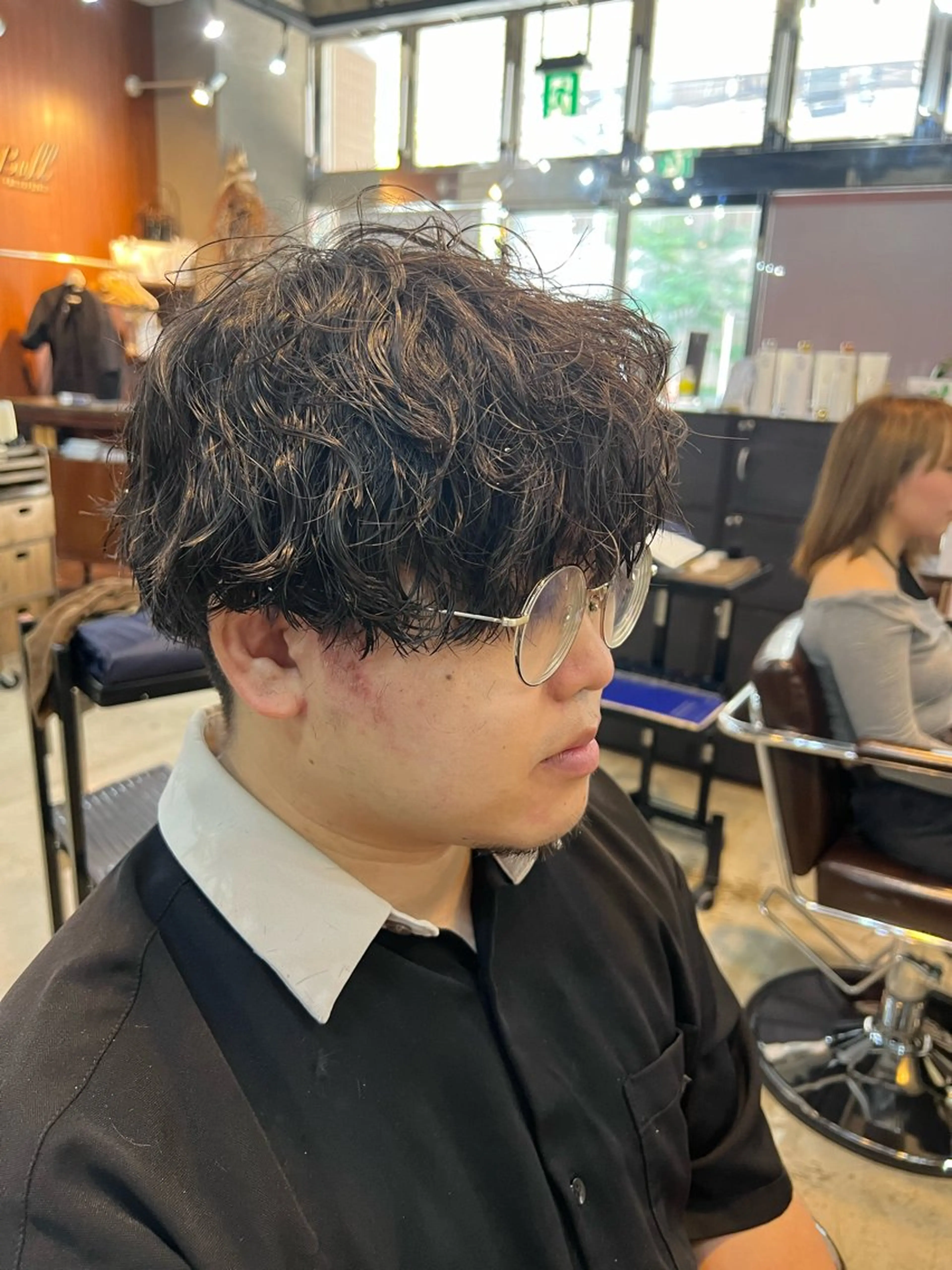 パーマ メンズ マッシュ 波巻きパーマ Men's NAM 八角のヘアスタイル