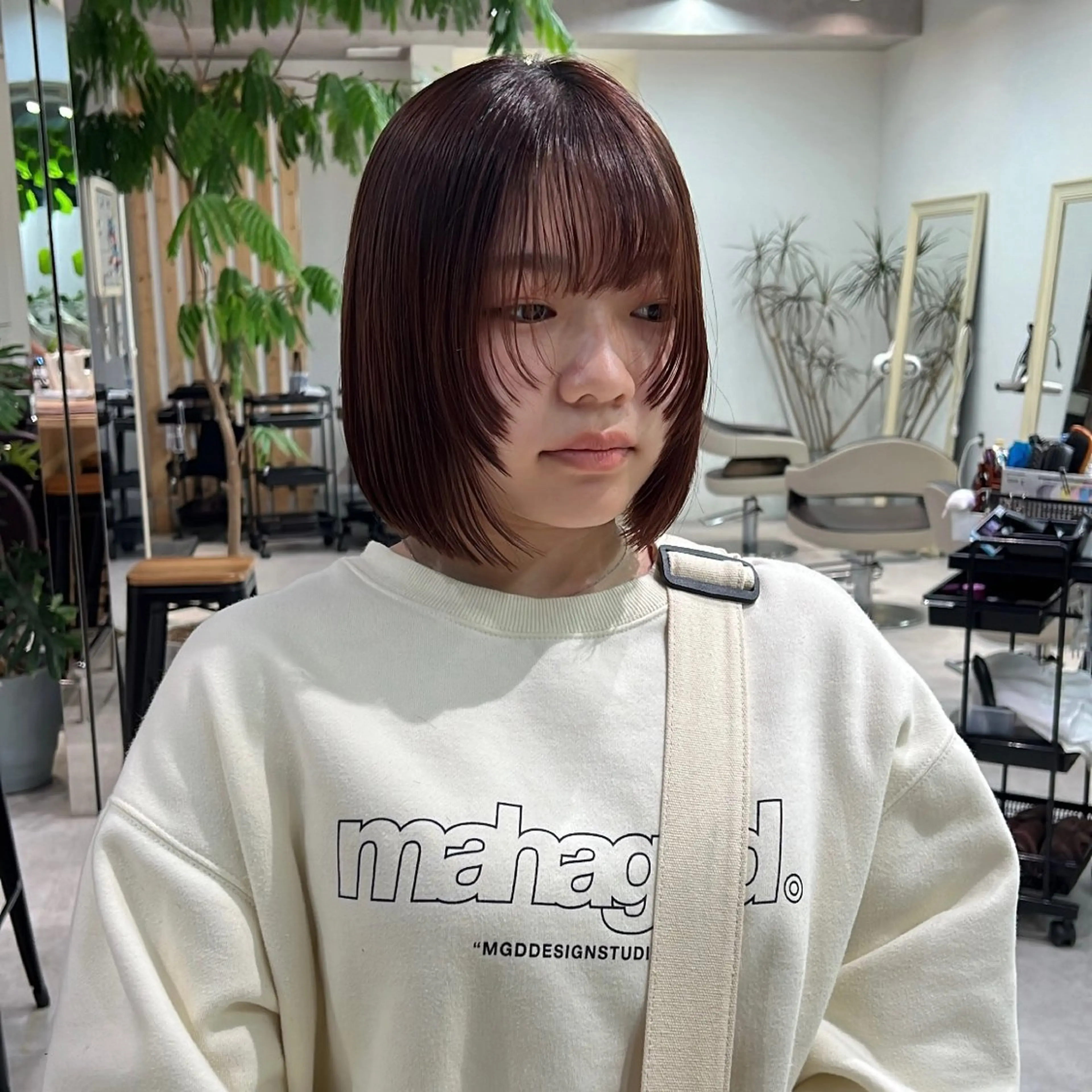 ショート 顔まわりレイヤー 顔周りカット レイヤーカット カット 透明感カラー/ボブ / MARIE🍇のヘアスタイル