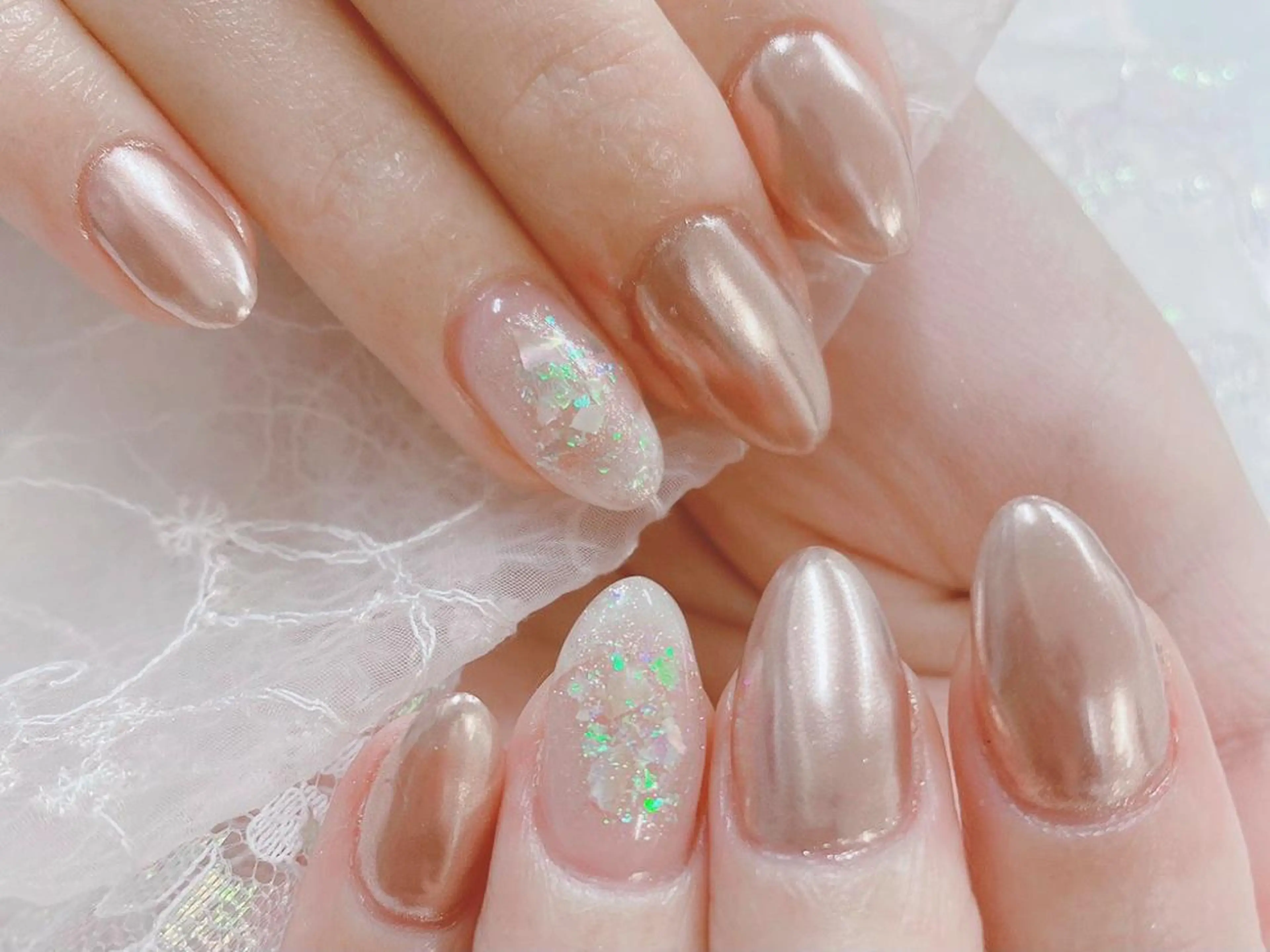 ネイル ミラーネイル ニュアンスネイル Nail lieNのネイルデザイン