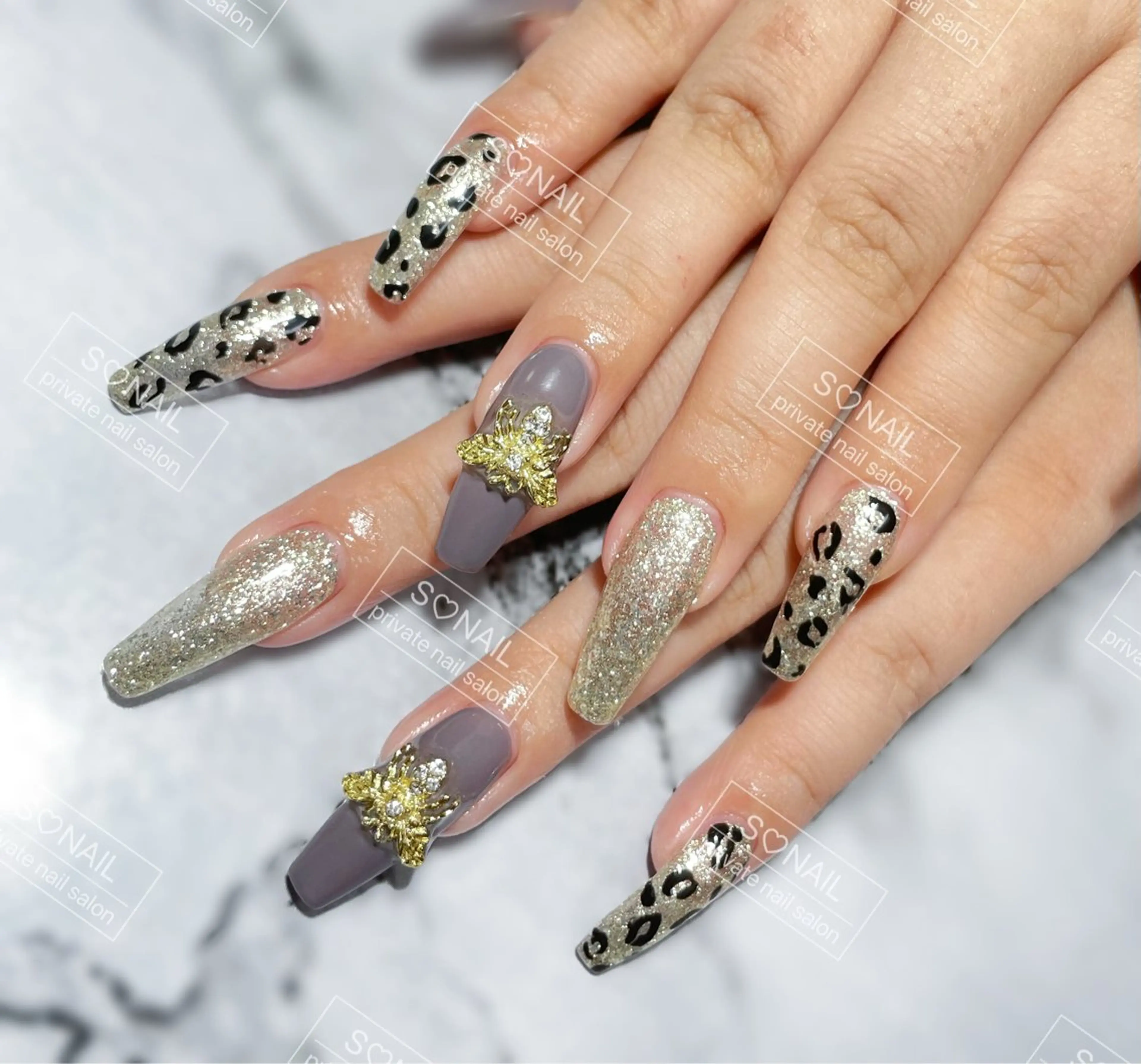 ネイル アニマル柄 ハンドネイル S♡NAIL所属・S.NAIL Suuのネイルデザイン
