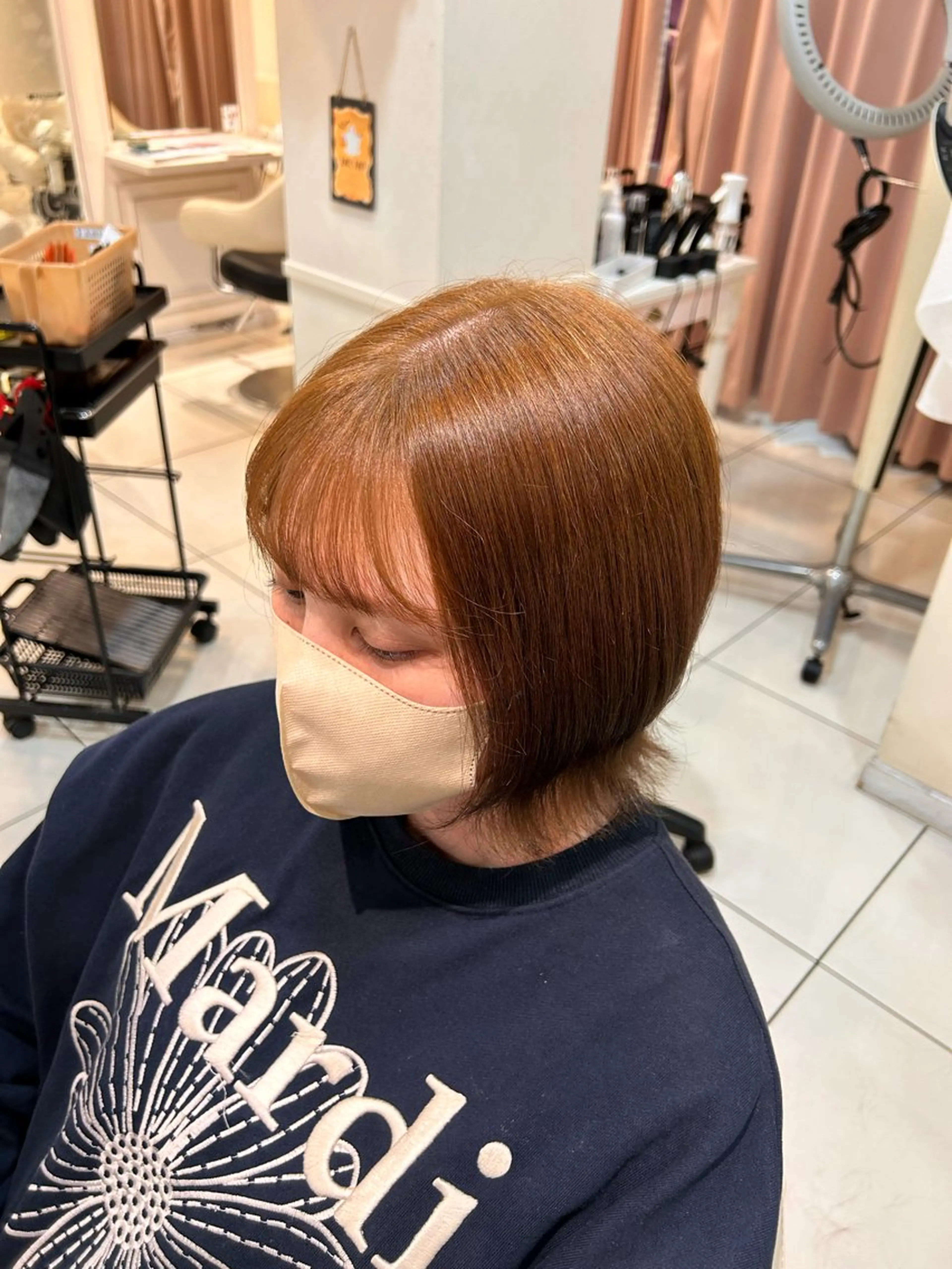 ショート カット ヘアカラー AONE☀️ 海外×縮毛矯正のヘアスタイル