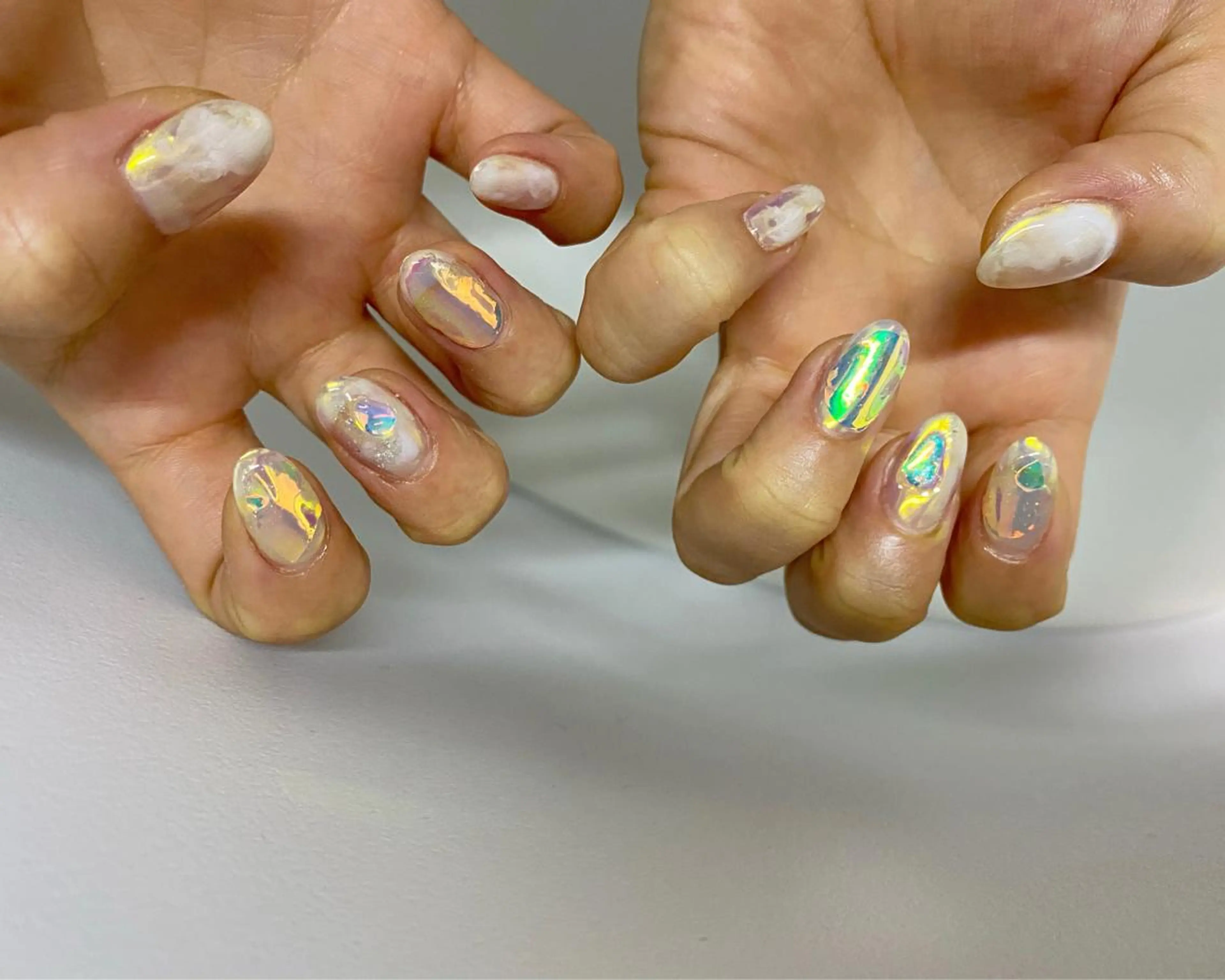 ネイル 氷ネイル・うるうるネイル ハンドネイル フットネイル GRANDE大須 栄/店長 aki🌙のネイルデザイン