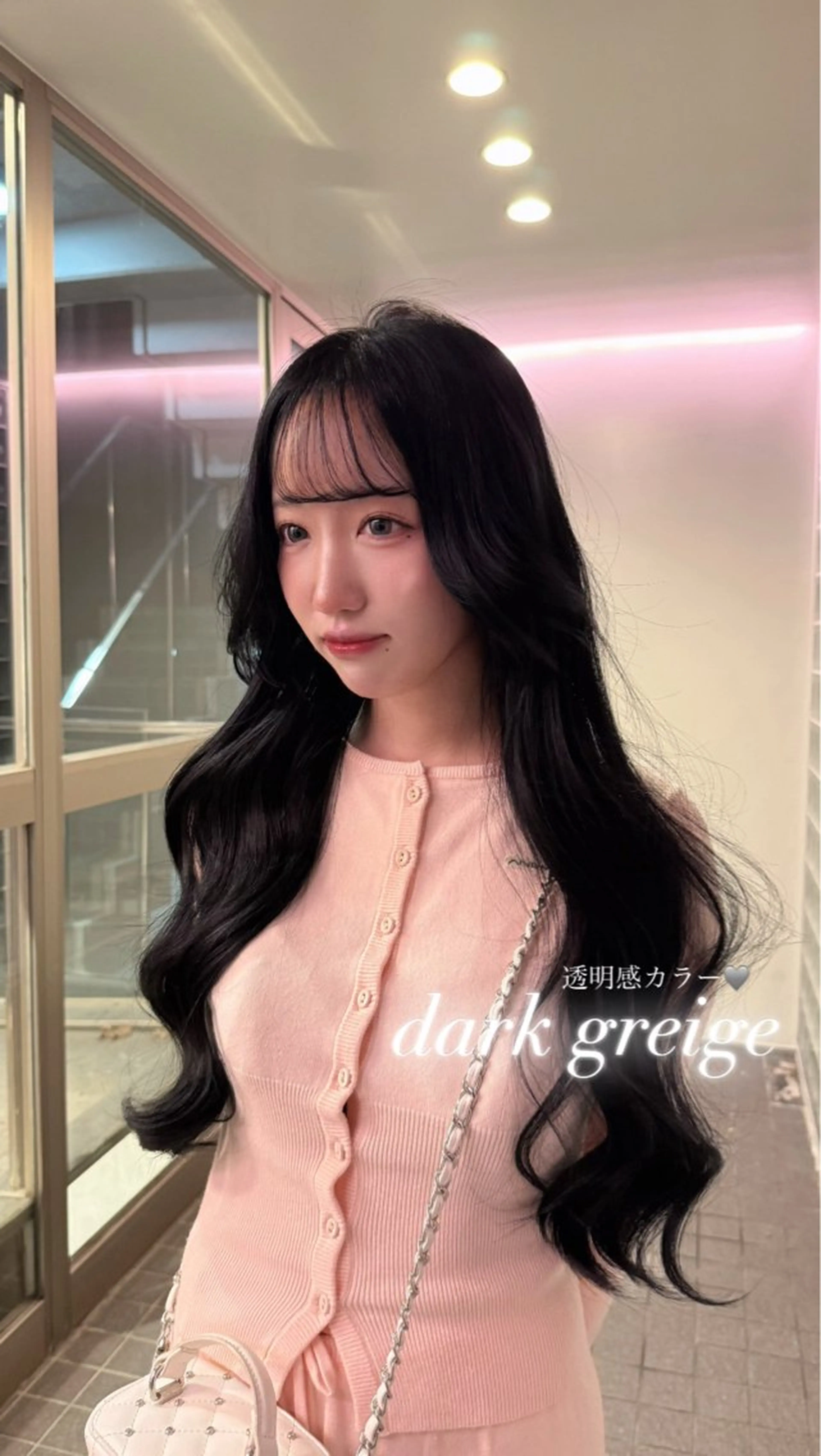 ロング カラー 透明感カラー ダークグレー ダークグレージュ グレージュ ヘアカラー 透明感カラー/ RIKO🌺🥥のヘアスタイル