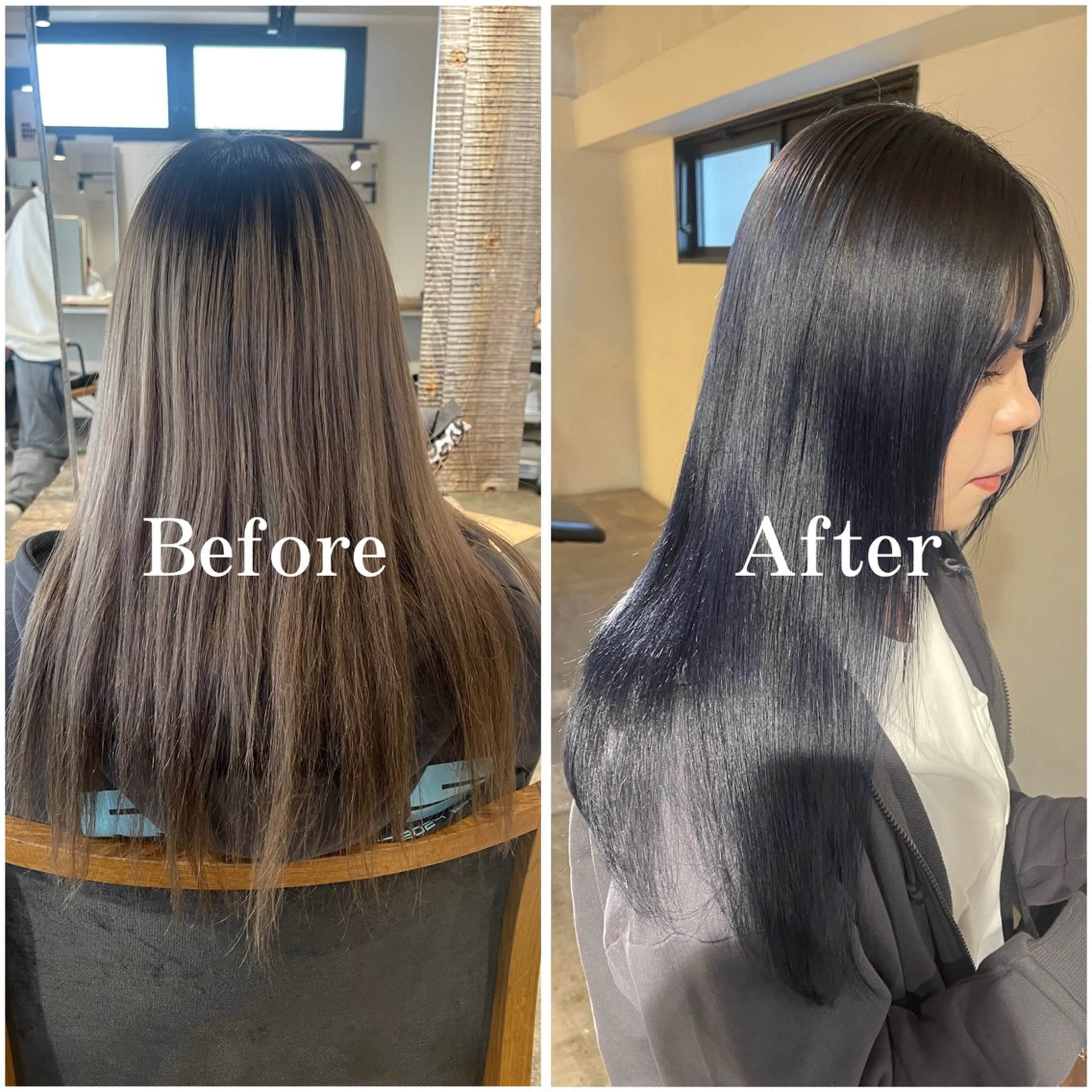 ロング カラー ブリーチ デザインカラー 似合わせカット 縮毛矯正 ムラ修正/ ハイトーン💖Riaのヘアスタイル