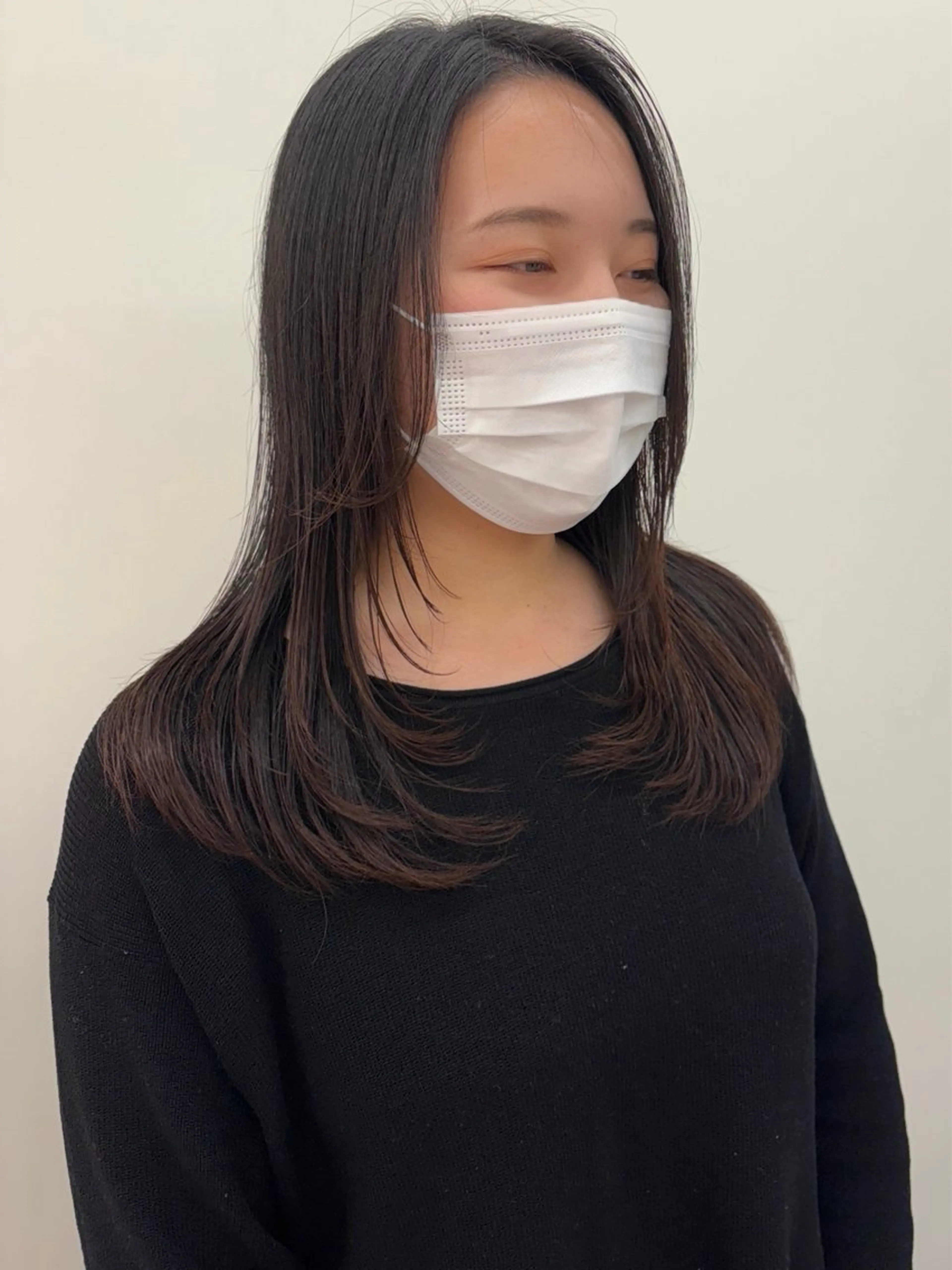 ミディアム ミディアムレイヤー ボブ レイヤーカット ROMMY.所属・ナギサ/本厚木/ ボブ/ミディアム🤍のヘアスタイル