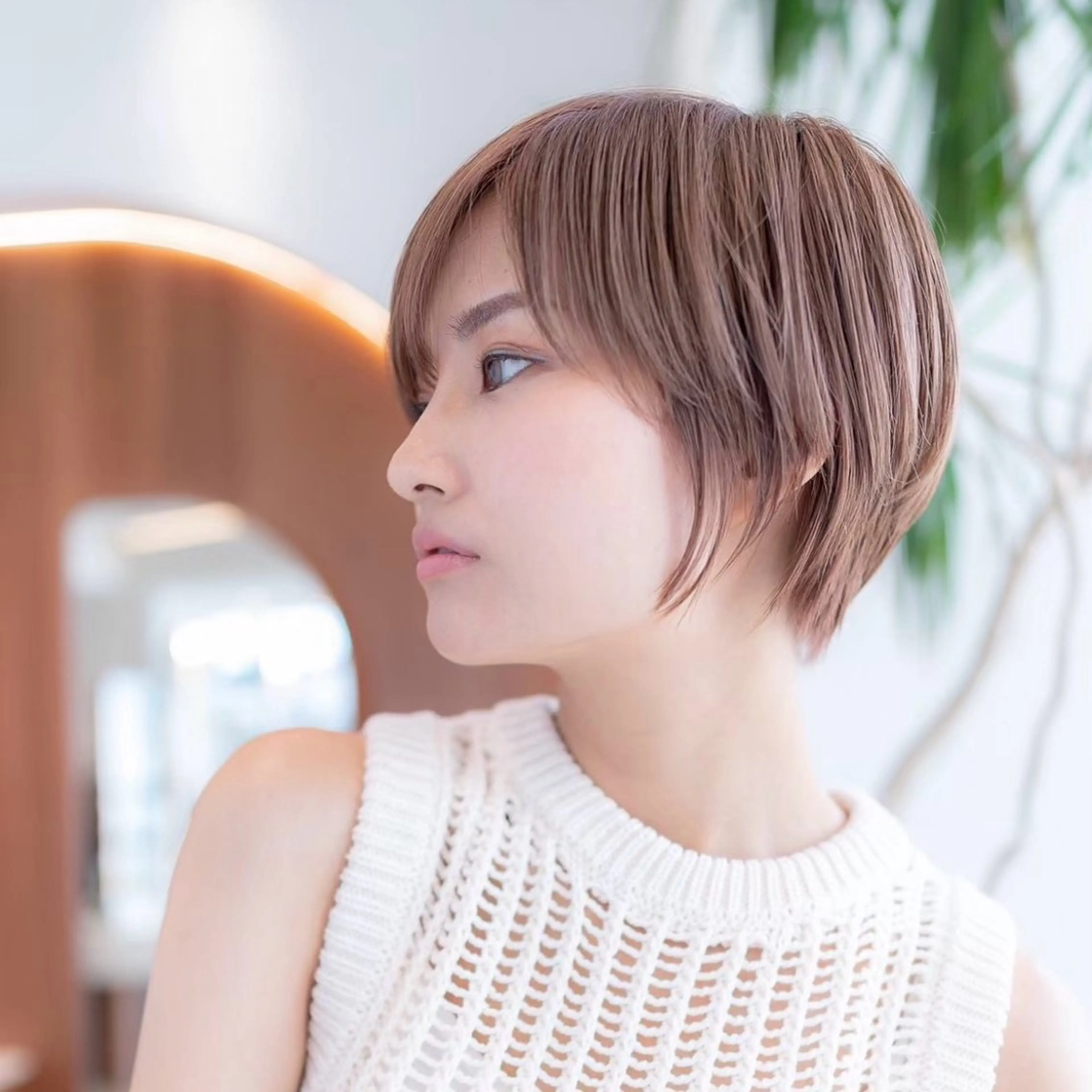 ショート カラー 切りっぱなしボブ ショートボブ 丸みショート ボブ くびれヘア カット ヘアカラー トリートメント 渋谷ボブ/レイヤー ボブ田中航平のヘアスタイル