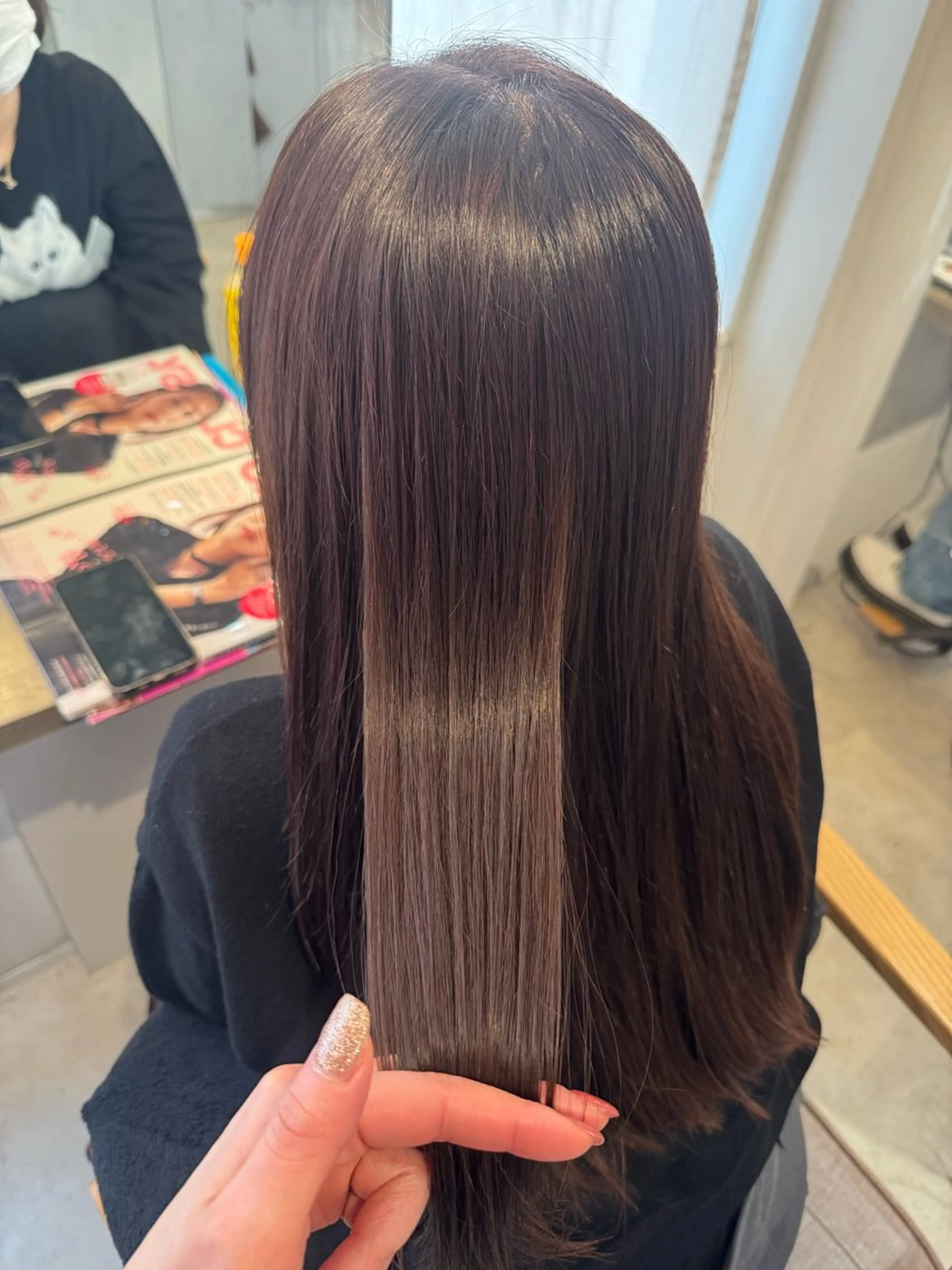 セミロング 髪質改善✨️透明感カ ラー✧*。山下さいみのヘアスタイル