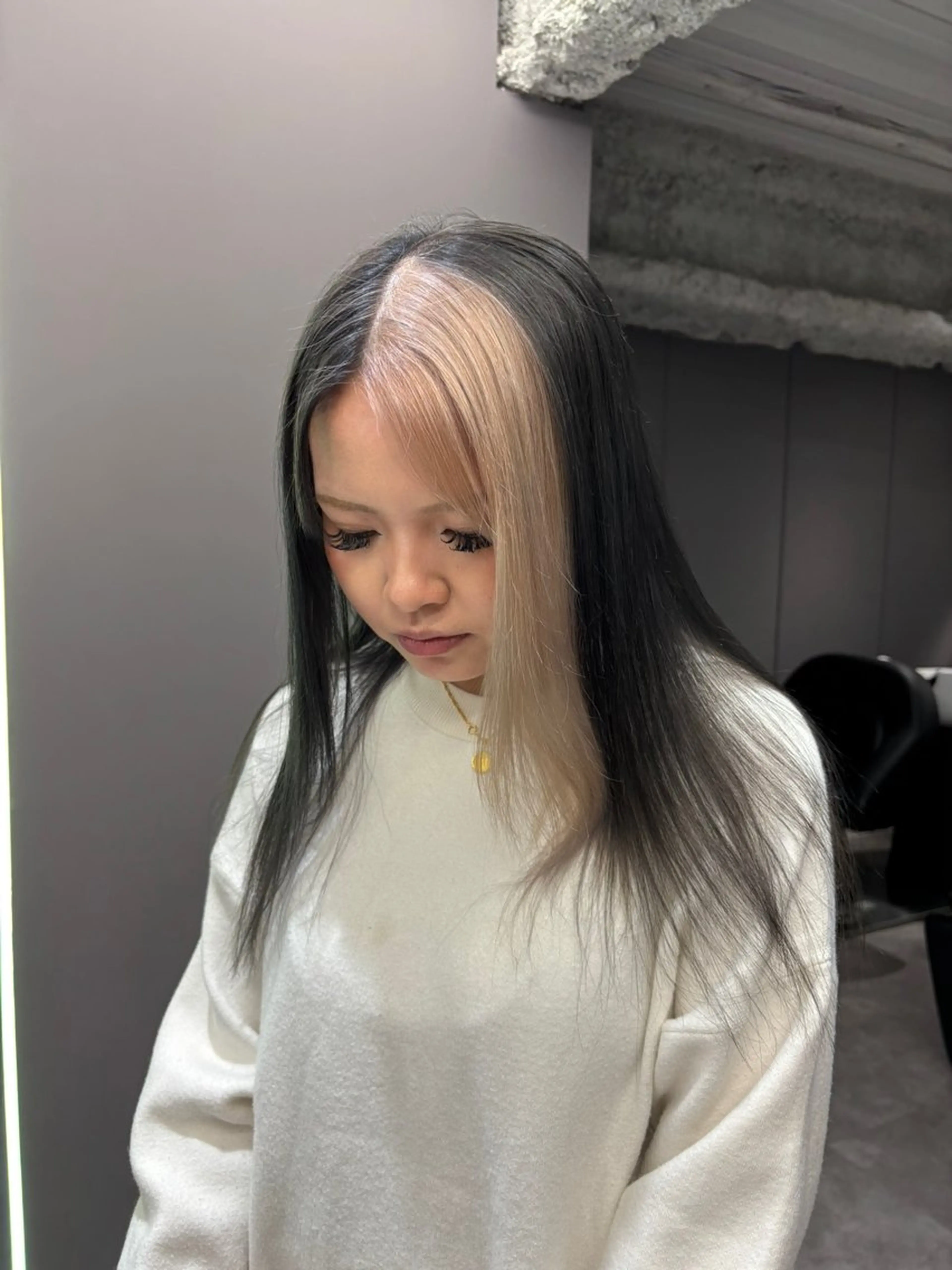 セミロング カラー デザインカラー ヘアカラー 名古屋／デザイン／ ブリーチ/松井亮磨のヘアスタイル