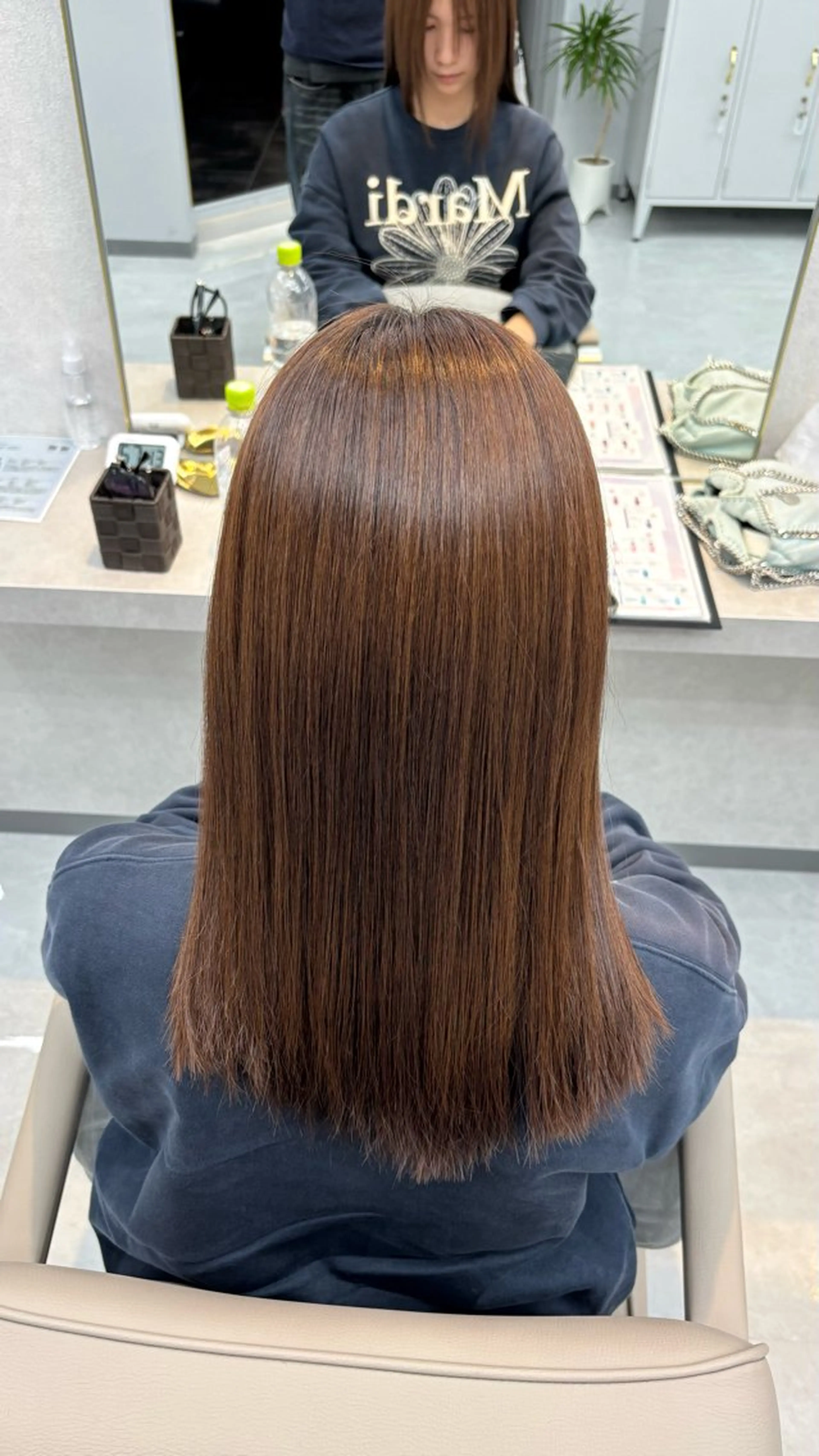 セミロング 縮毛矯正 NeiRo 北千住 ユリのヘアスタイル