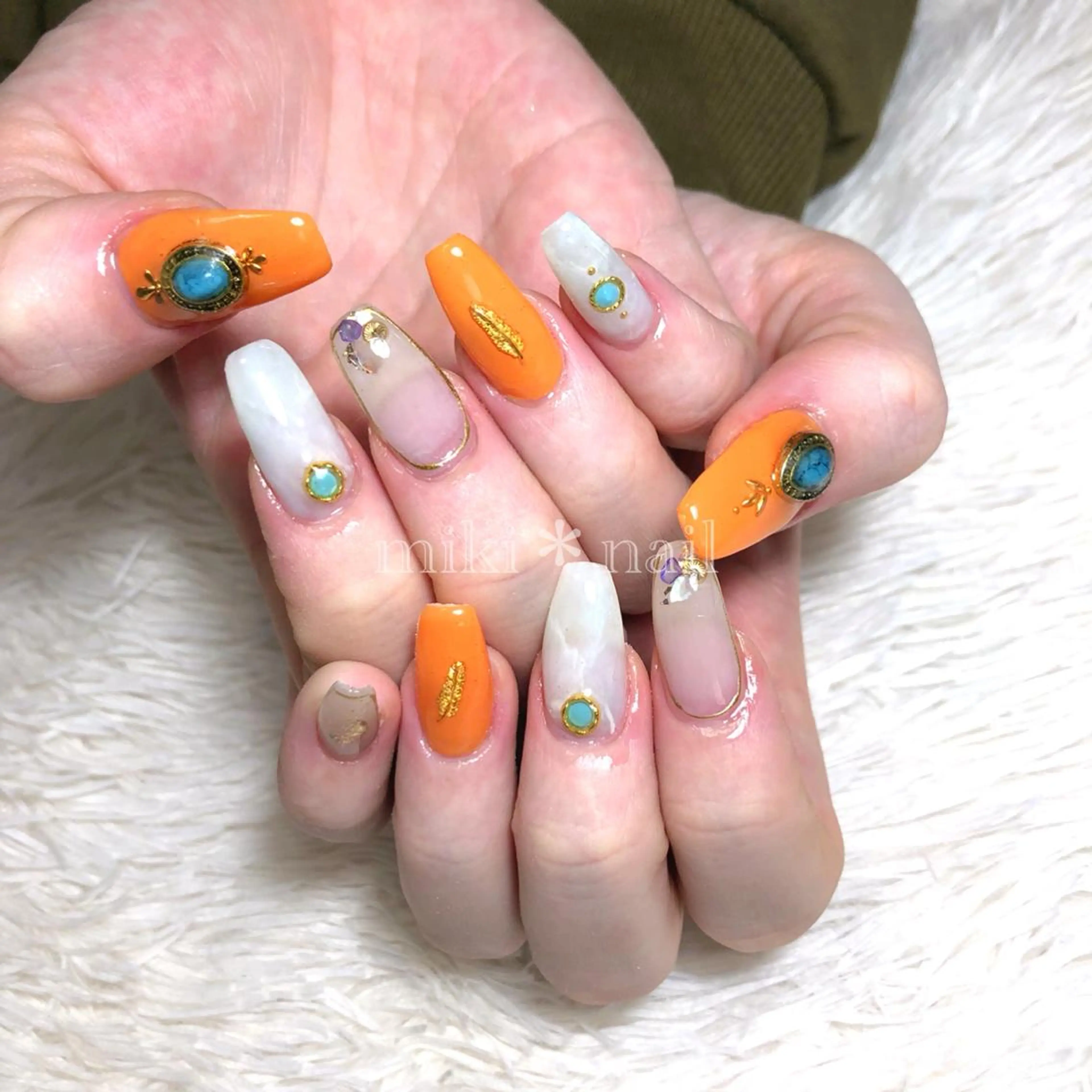 ネイル 夏ネイル ハンドネイル 田村 未来のネイルデザイン