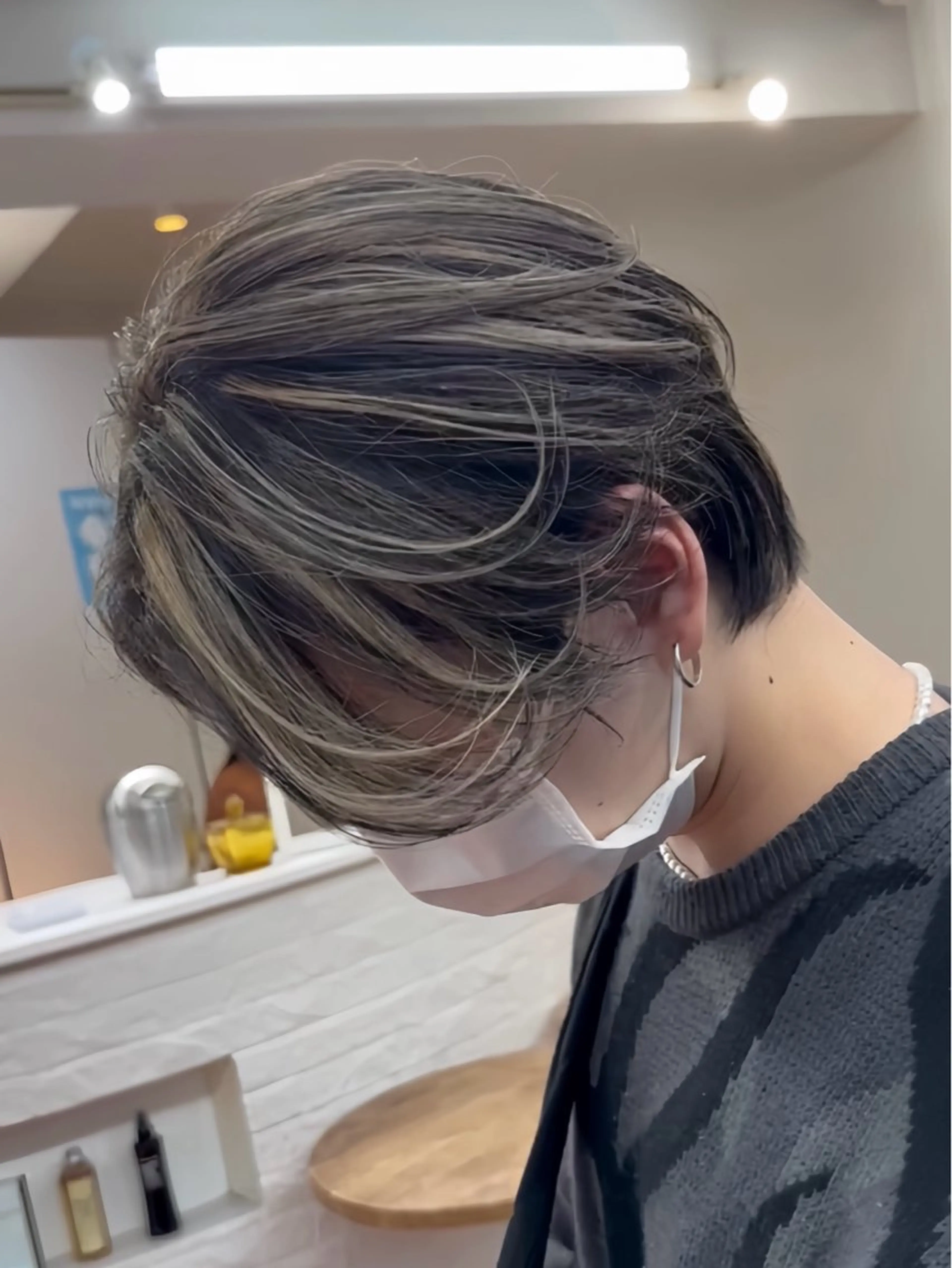 カラー メンズ カット ヘアカラー メンズ/メッシュ ‪‪/セット/aoiのヘアスタイル