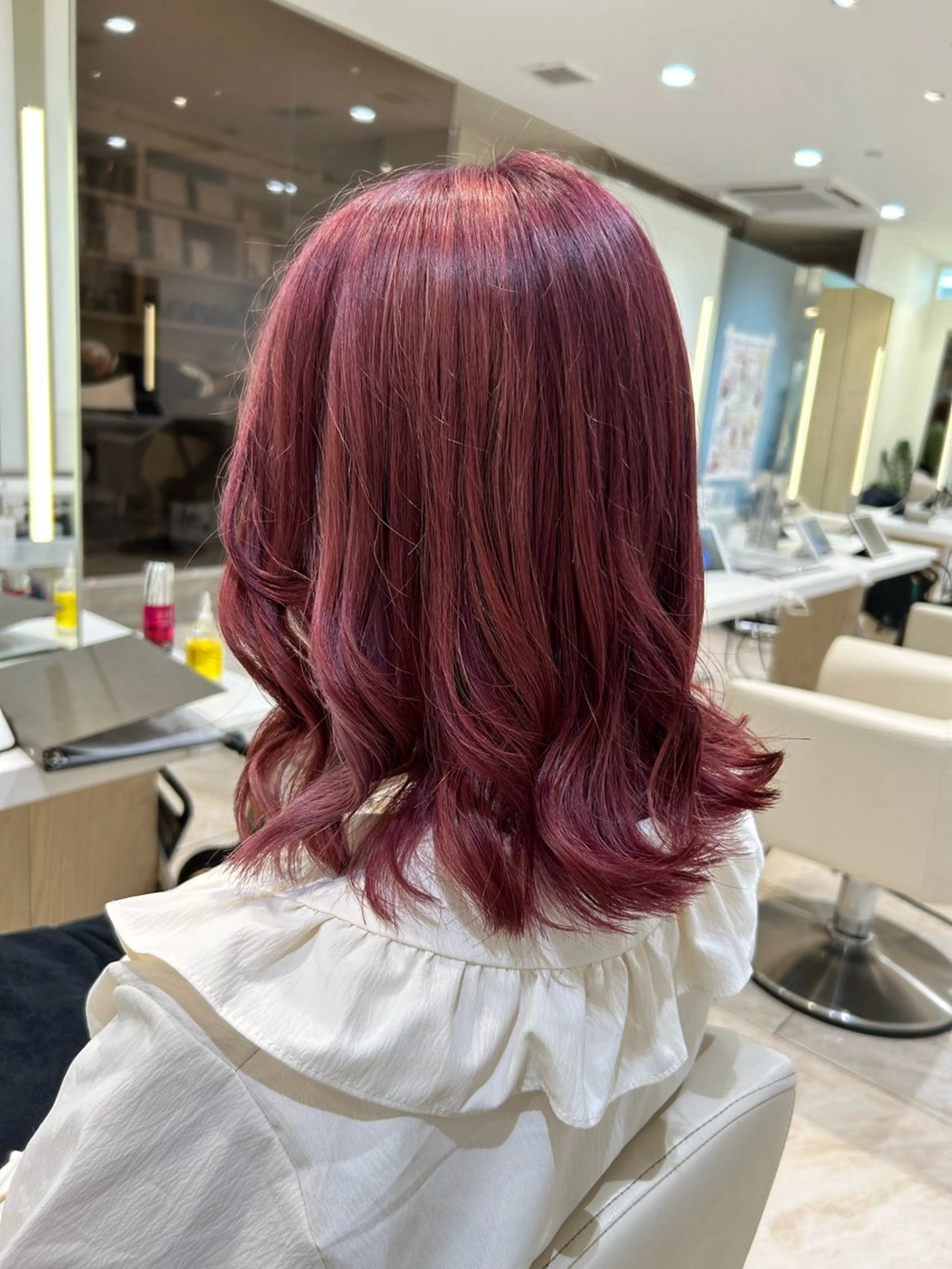 ミディアム カラー ヘアカラー はるか/ブリーチカラ ー/ヘアアレンジ🤍のヘアスタイル