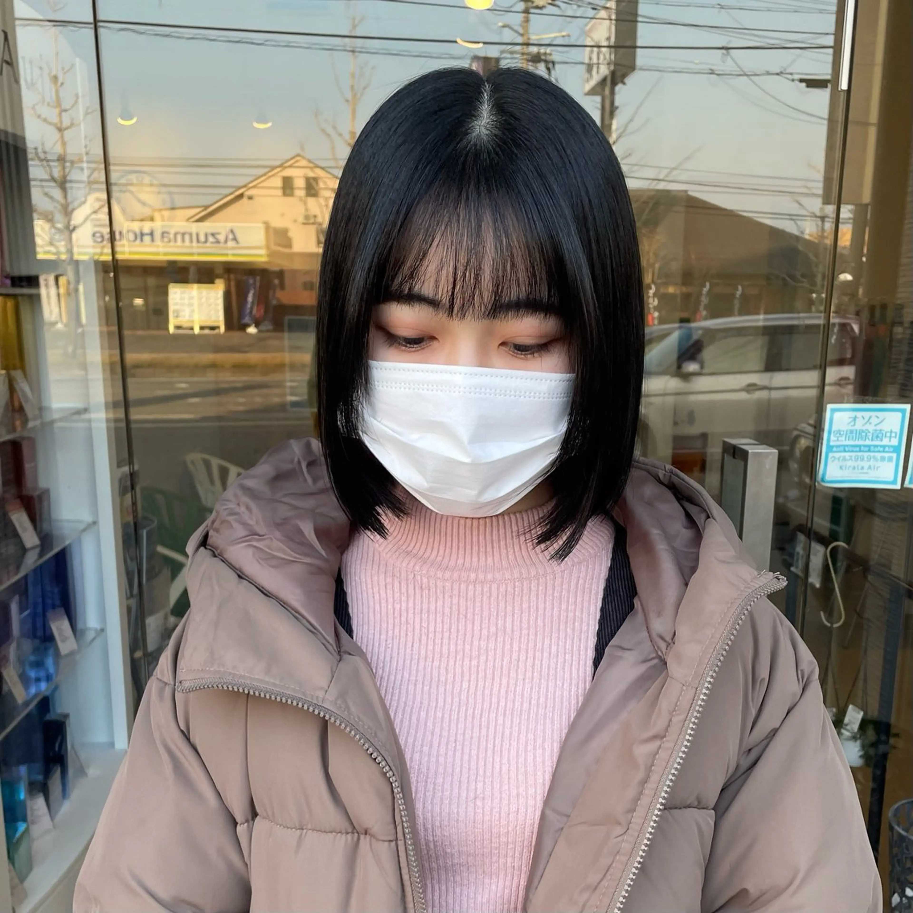 ショート 切りっぱなしボブ ボブ Eletta PRODUCED BY ALLURE所属・本 咲蘭のヘアスタイル