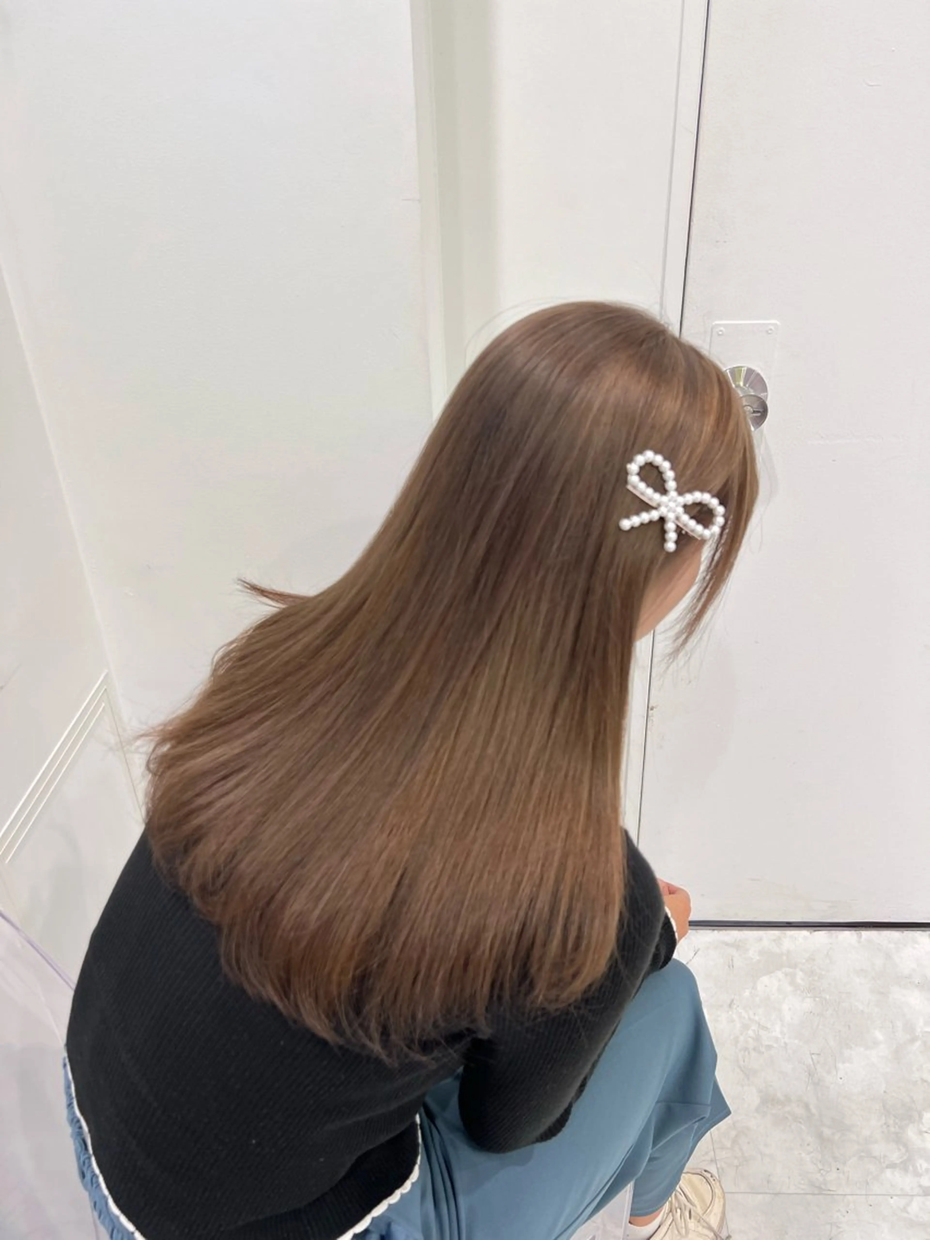 ロング カット ヘアカラー トリートメント ヘアセット 艶髪ハイトーンカラー 渋谷🎀ririkaのヘアスタイル