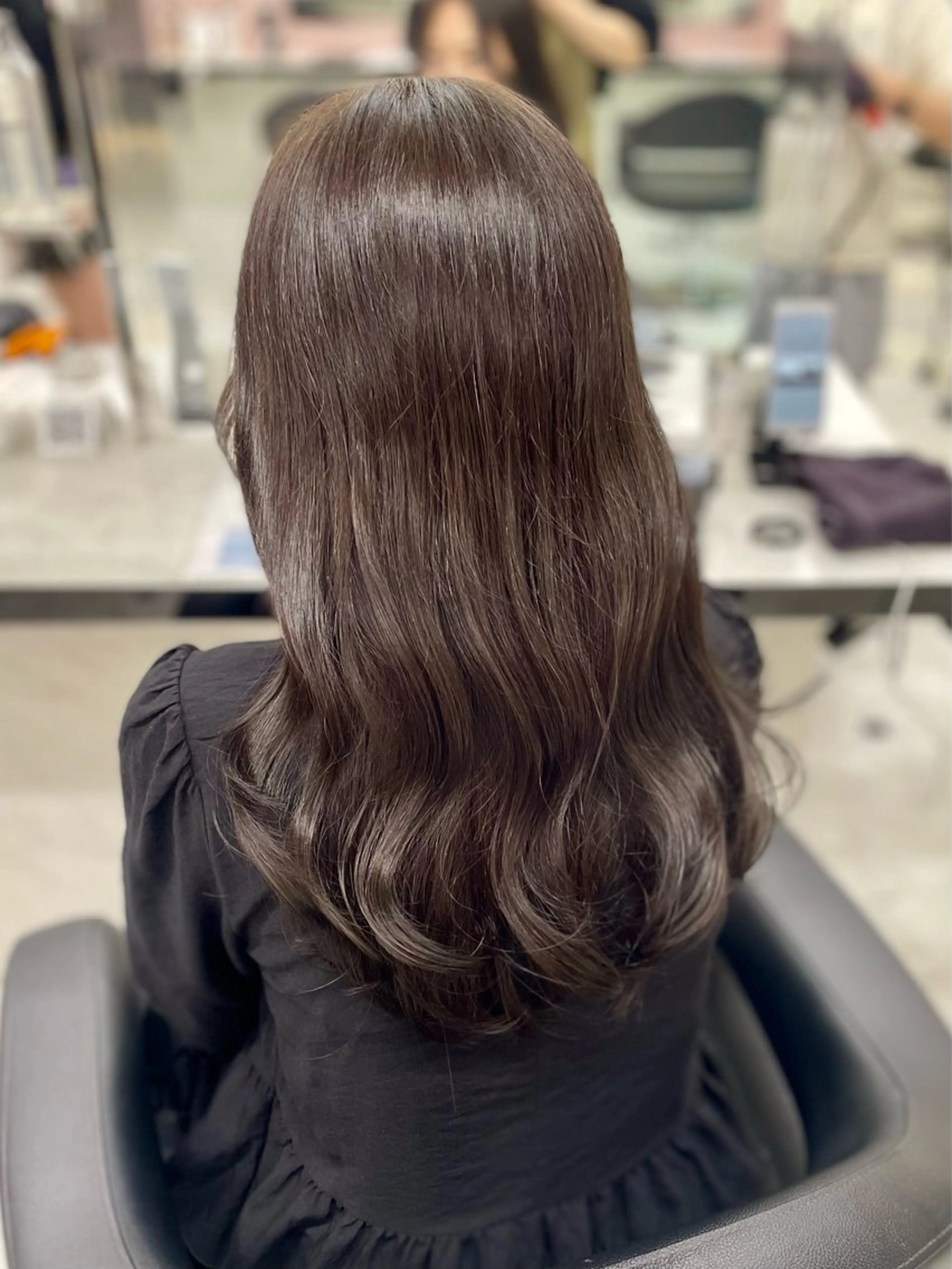 セミロング カット ヘアカラー うる艶トレンドヘア 🕊️上野BABYのヘアスタイル