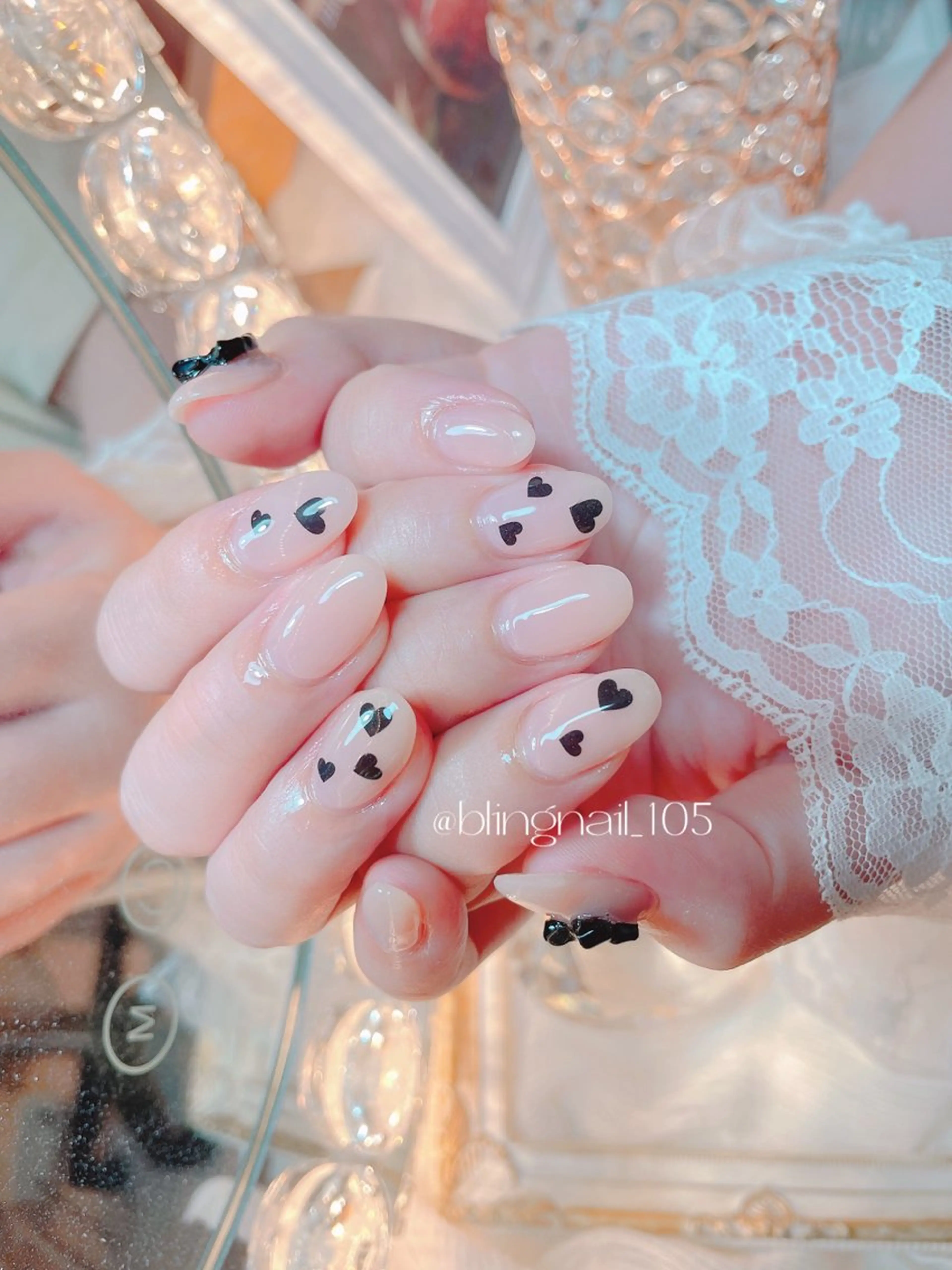 ネイル 23時まで❤︎韓国、 ワンホンネイルのネイルデザイン