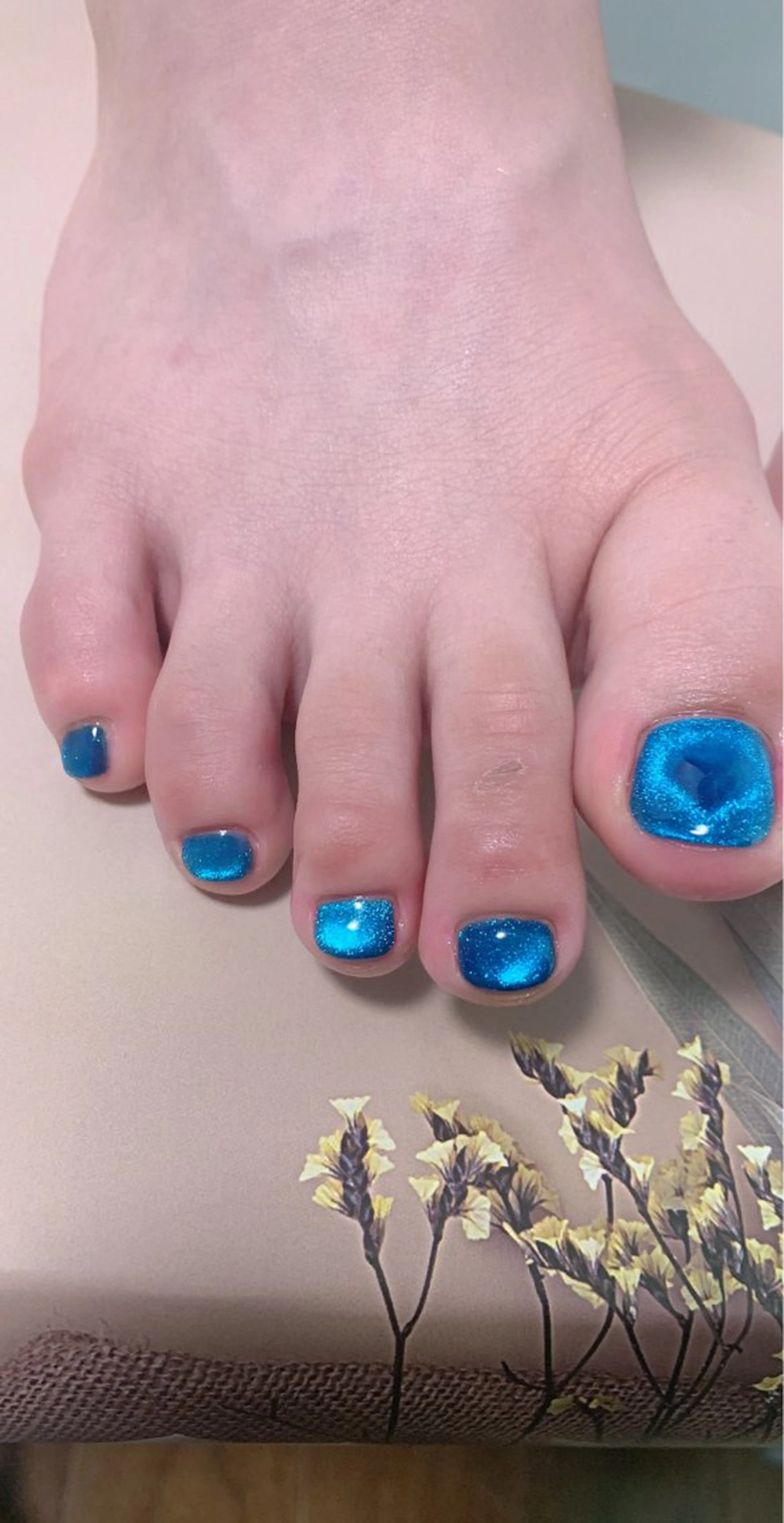 ネイル フットネイル ハート キラキラネイル マグネットネイル Cute Tips nailのネイルデザイン