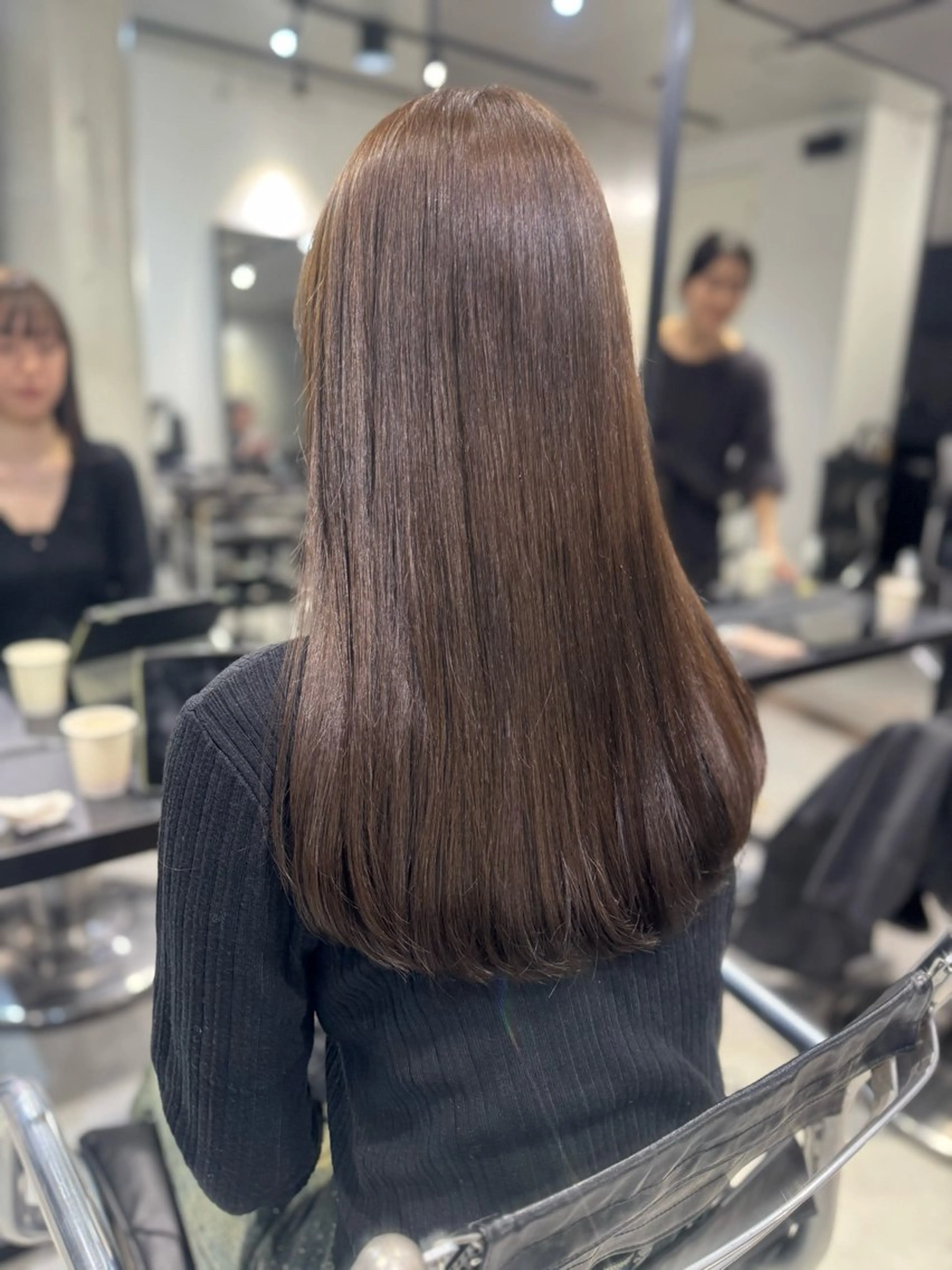 ロング カラー パーマ ヘアアレンジ カット ヘアカラー 透明感/オリーブ/ グレージュ/YUKAのヘアスタイル