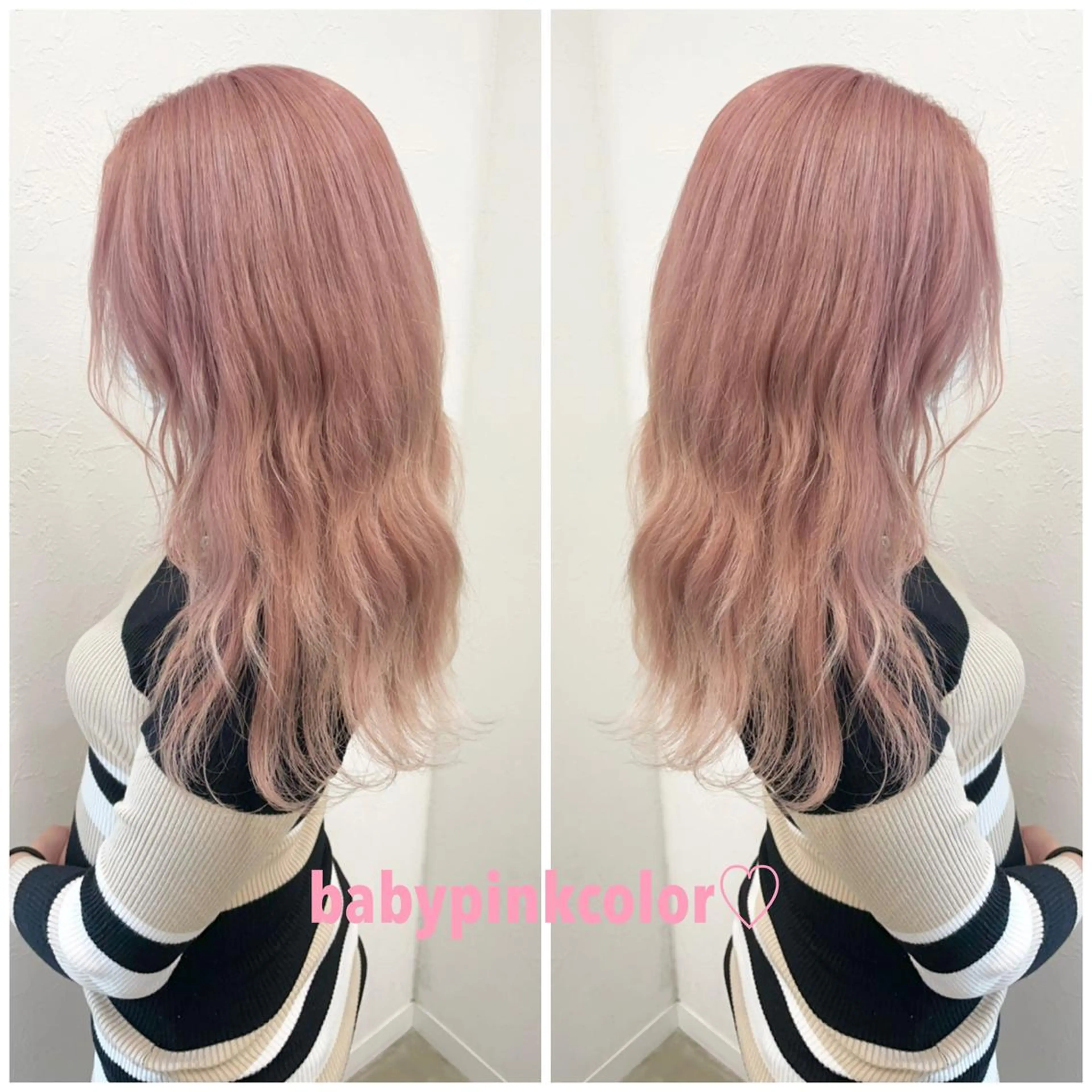 ロング カラー ベージュカラー ピンクカラー ピンクベージュ ヘアカラー 2nd所属・🤍2nd🤍田所 美希のヘアスタイル