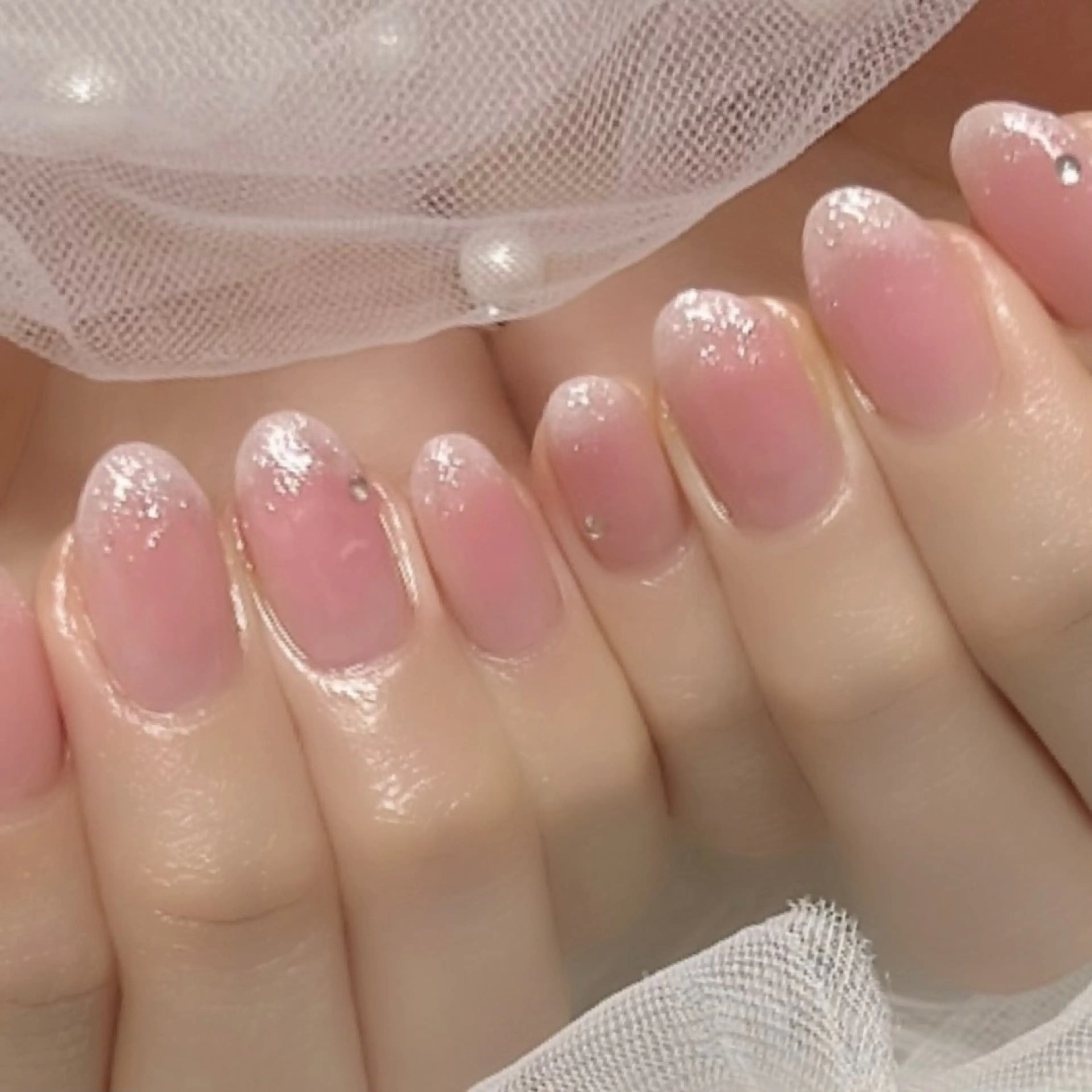 ネイル ブラウン フレンチネイル ハート 韓国ネイル マグネットネイル 🩵池袋heart nail🩵のネイルデザイン