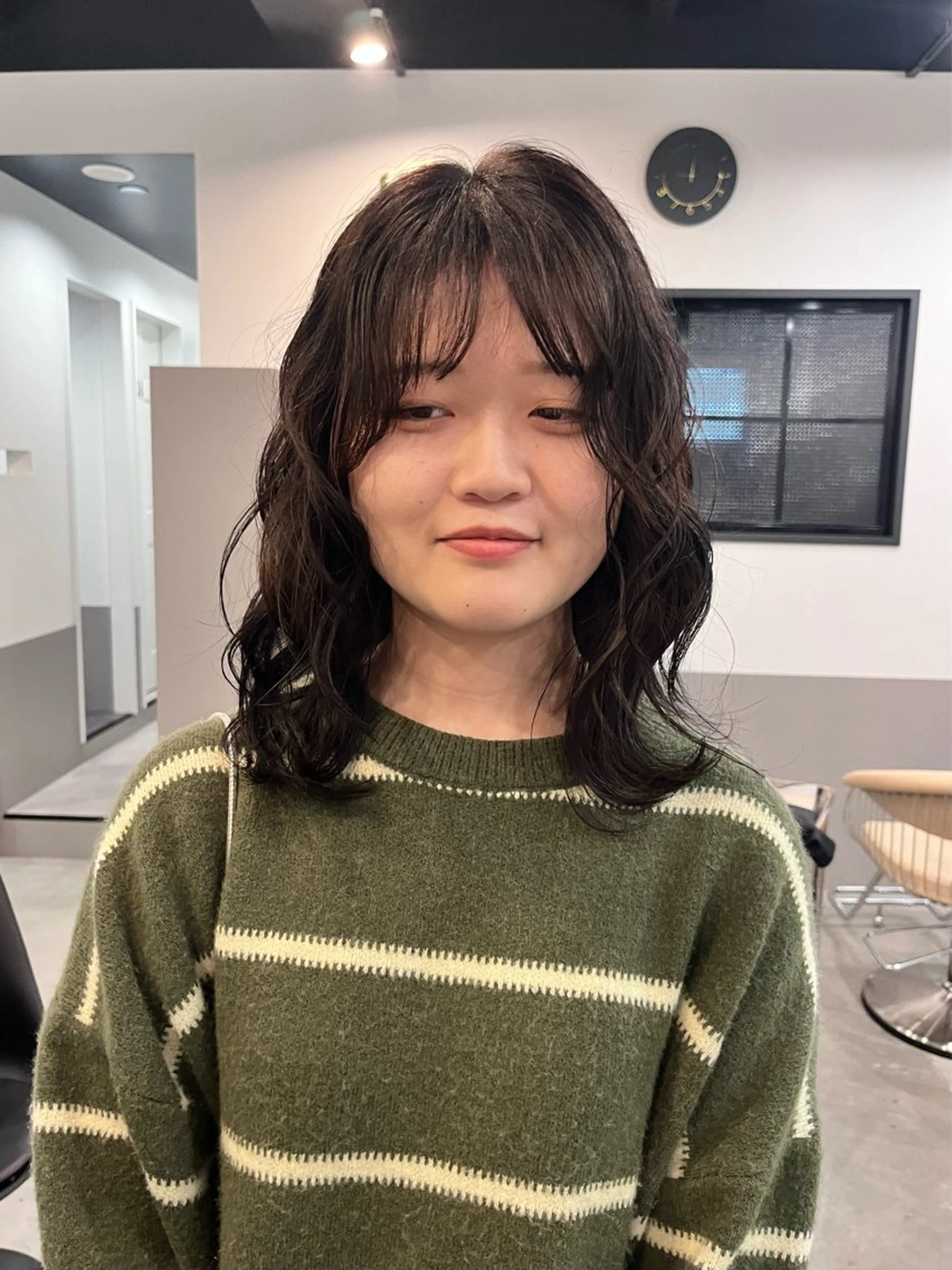 セミロング 顔周りカット カット トリートメント dogstar小林諒 レイヤー/パーマのヘアスタイル