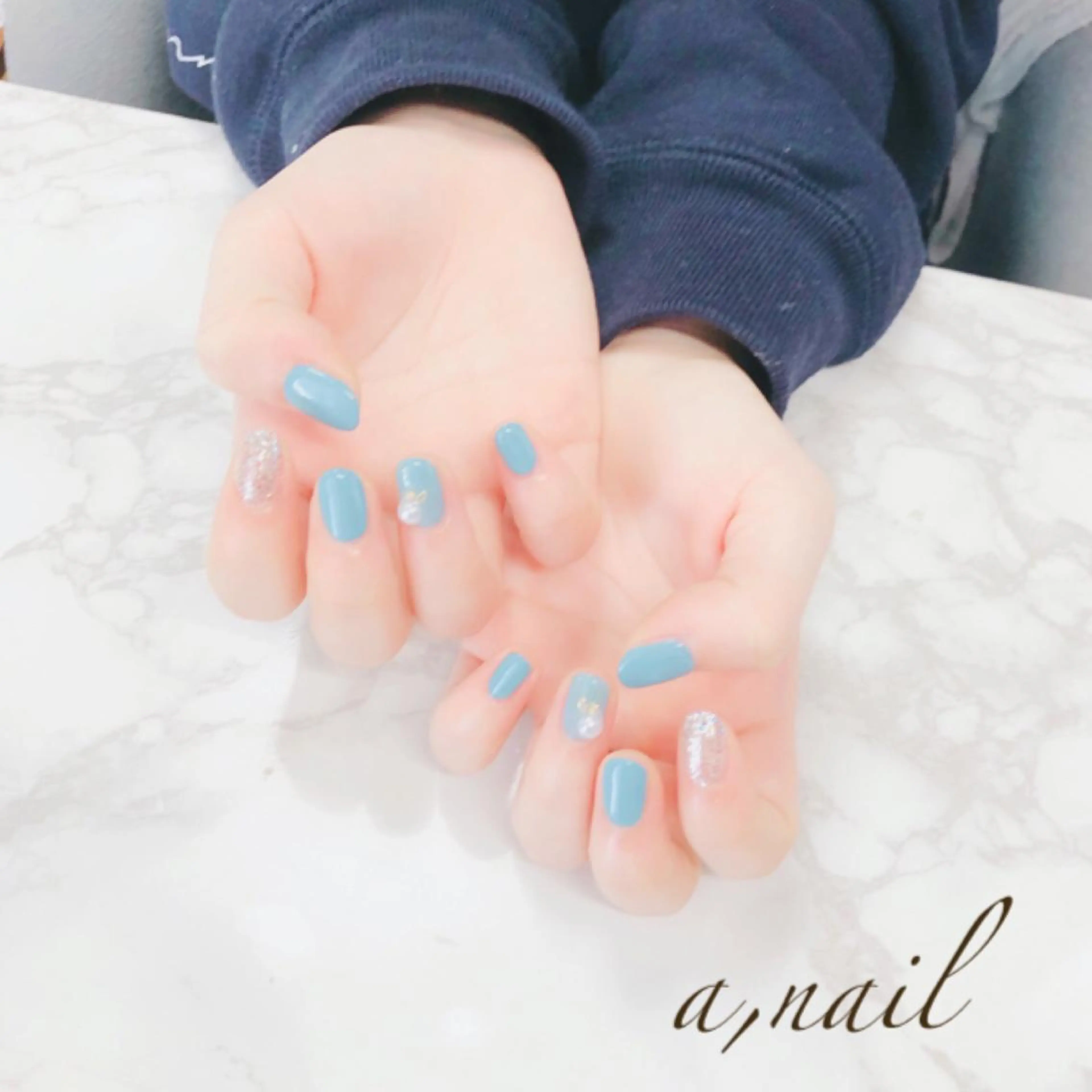 ネイル フットネイル ジェルネイル グラデーション ラメ(グリッター) ラメグラデーション ハンドネイル ネイルサロン エーネイルのネイルデザイン