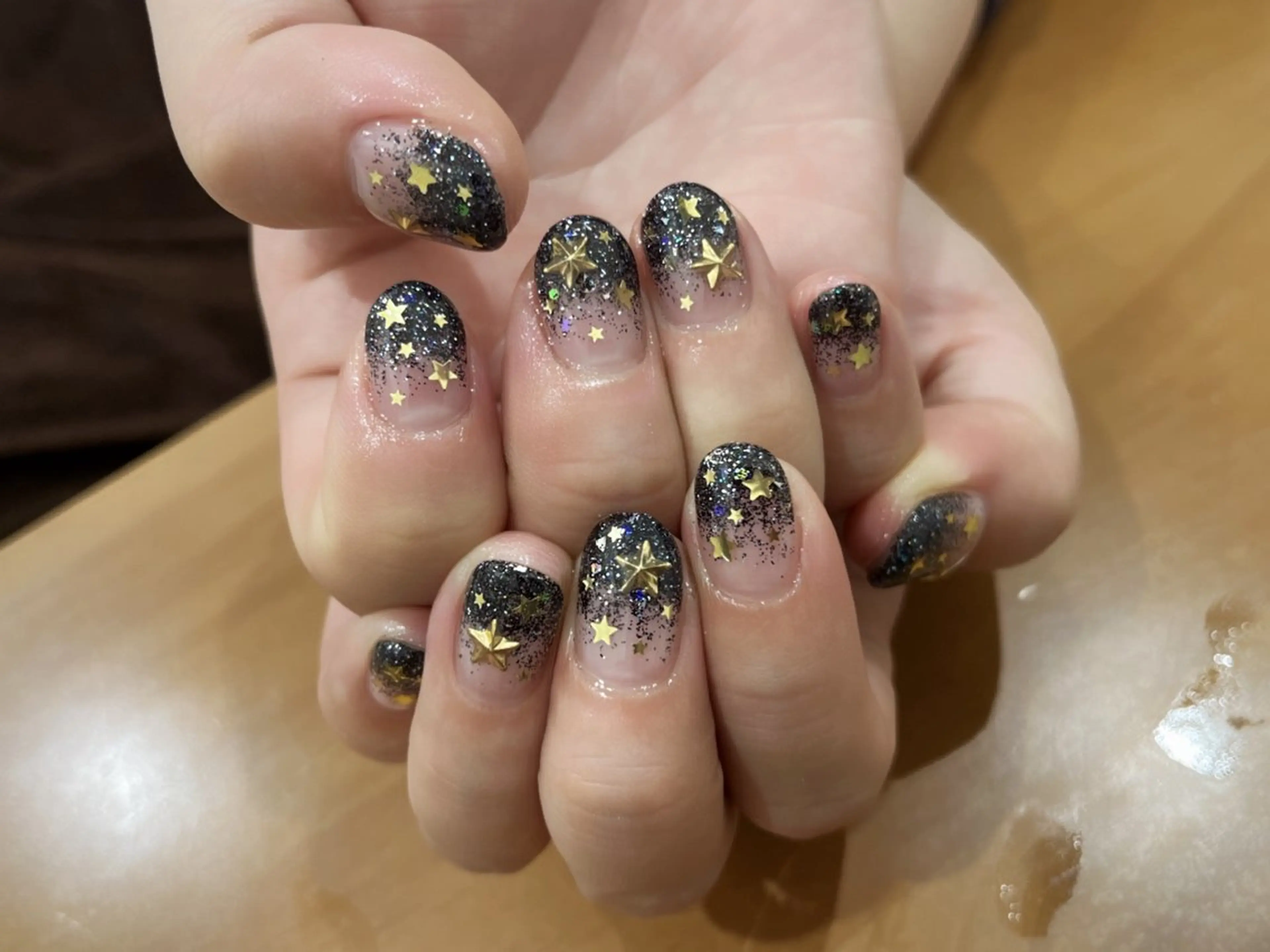 ネイル グラデーション ラメ(グリッター) ラメグラデーション ハンドネイル 中川 愛理のその他イメージ