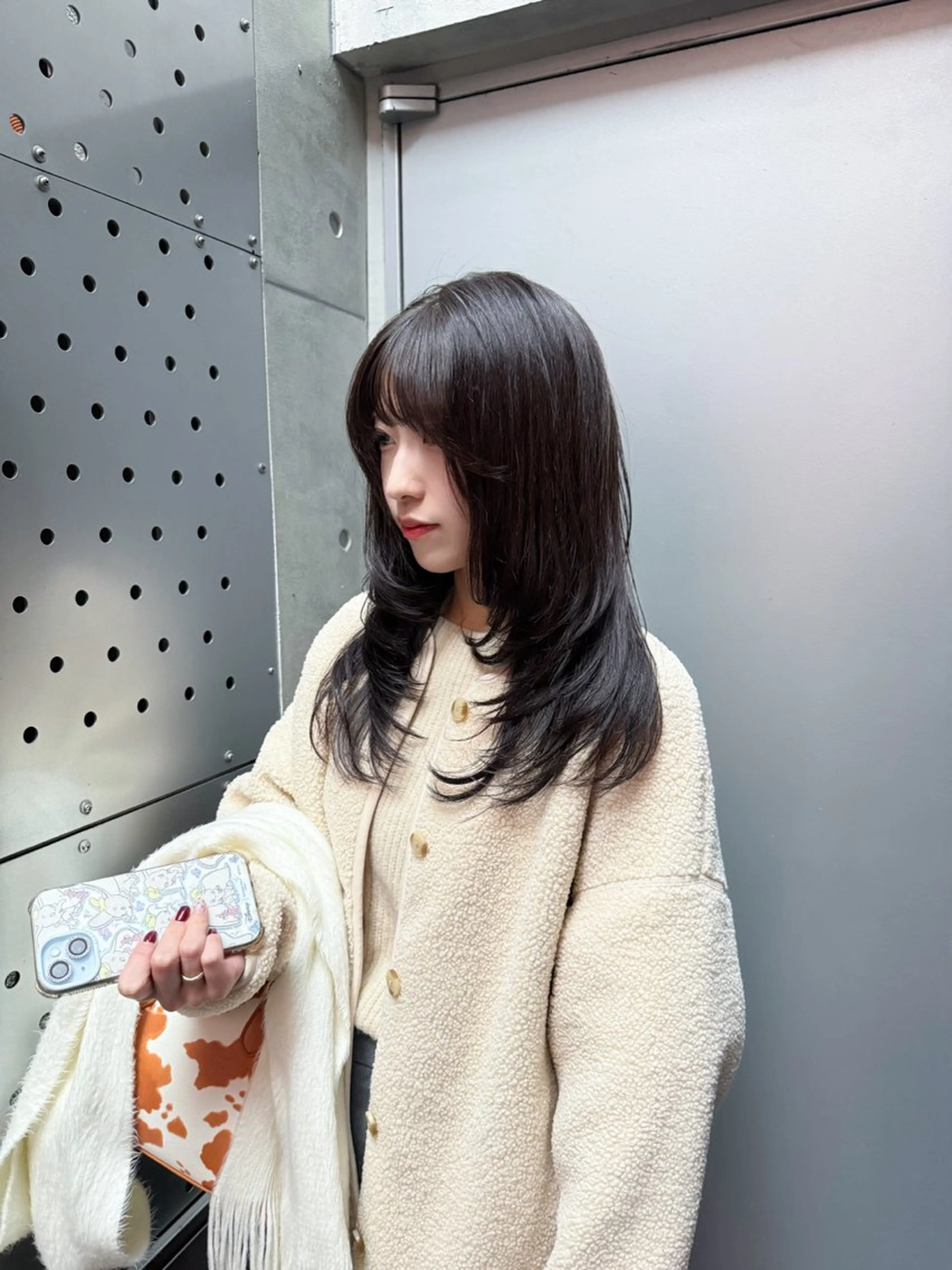 ロング カラー レイヤーカット カット ヘアカラー トリートメント 幣 あや乃のヘアスタイル