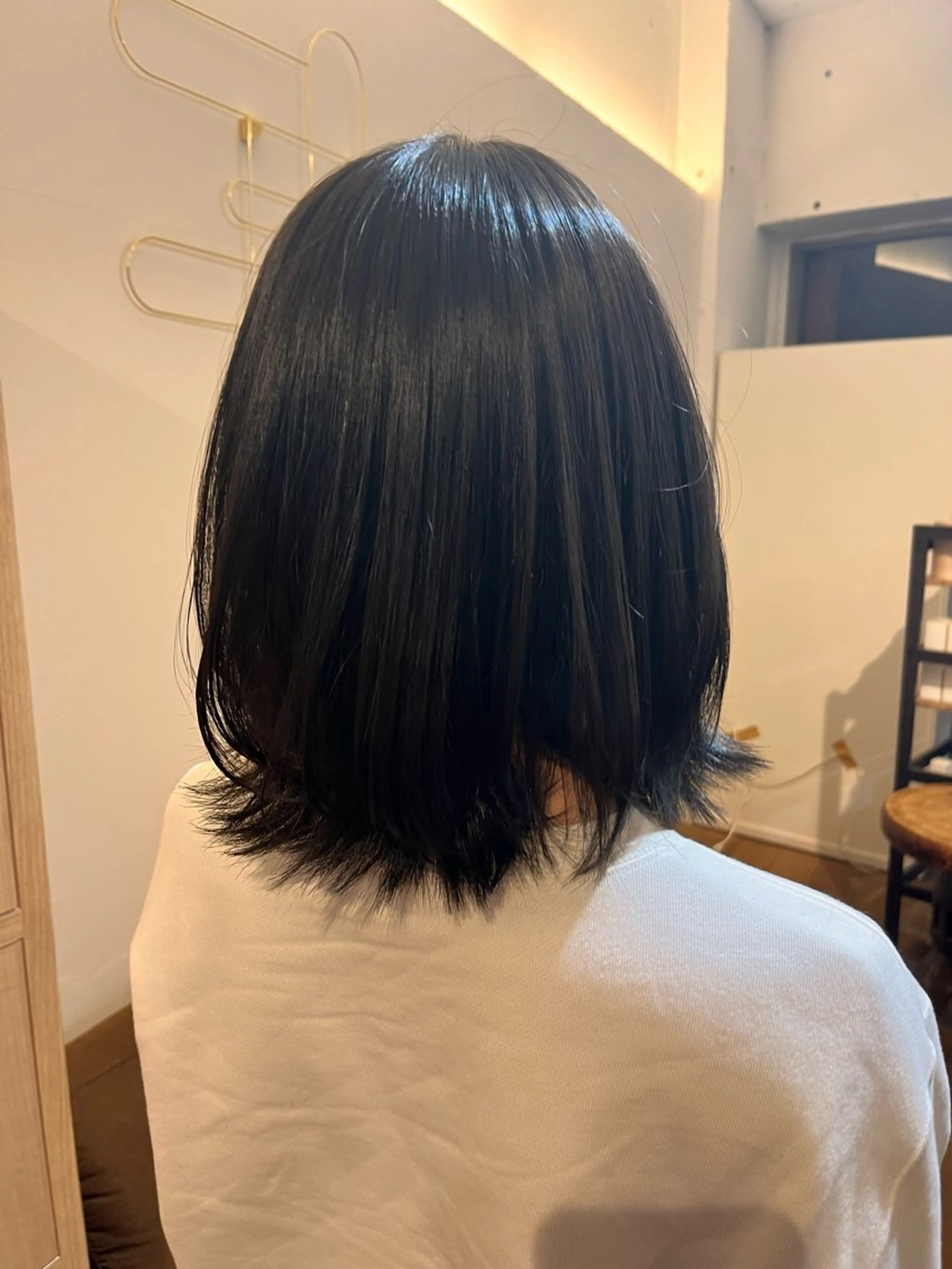 ミディアム ボブレイヤー ボブ レイヤーカット カット 臺 佳連のヘアスタイル