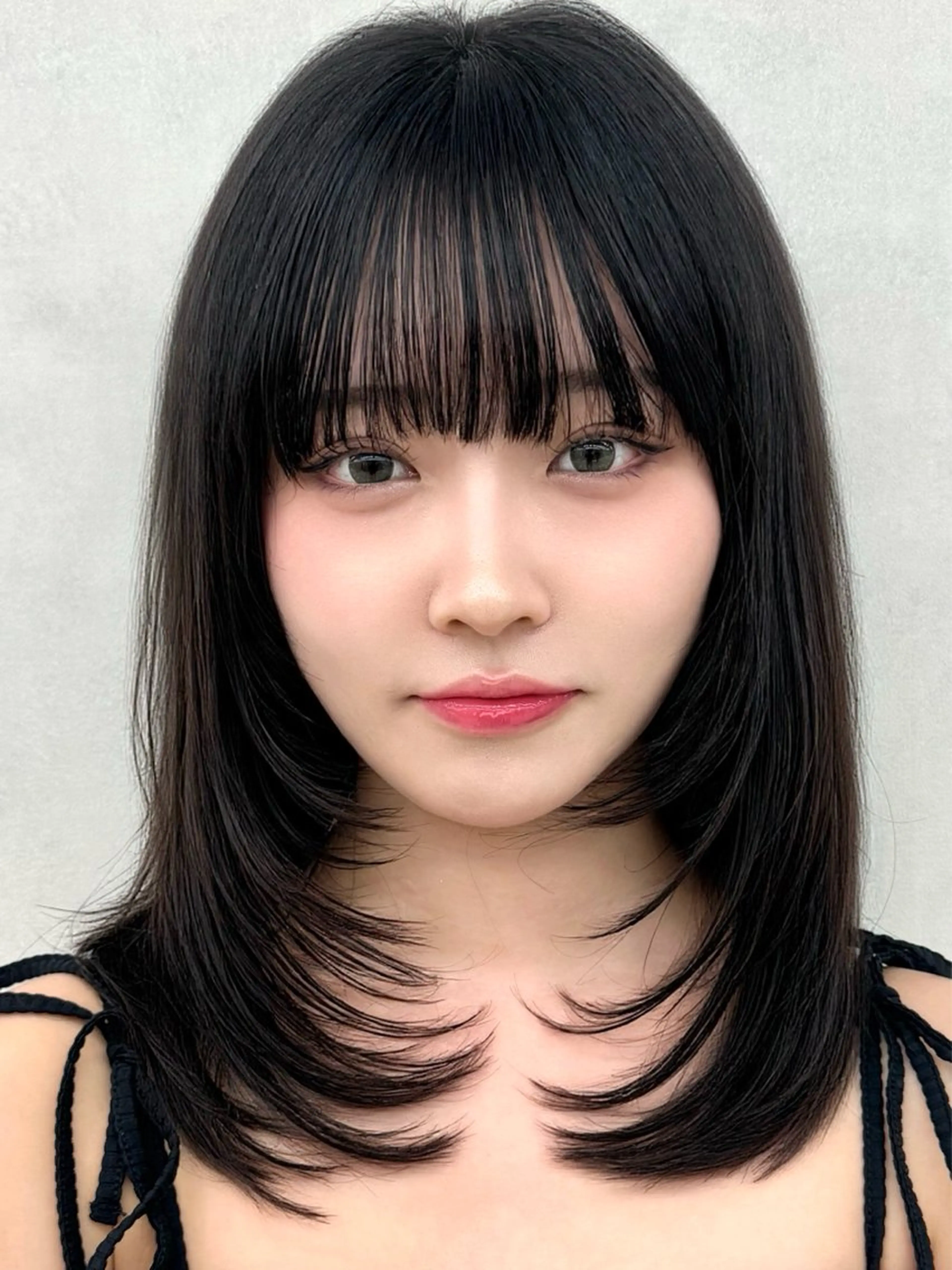 ロング カット ヘアカラー トリートメント 韓国レイヤー/ 顔まわり/西野和裕のヘアスタイル