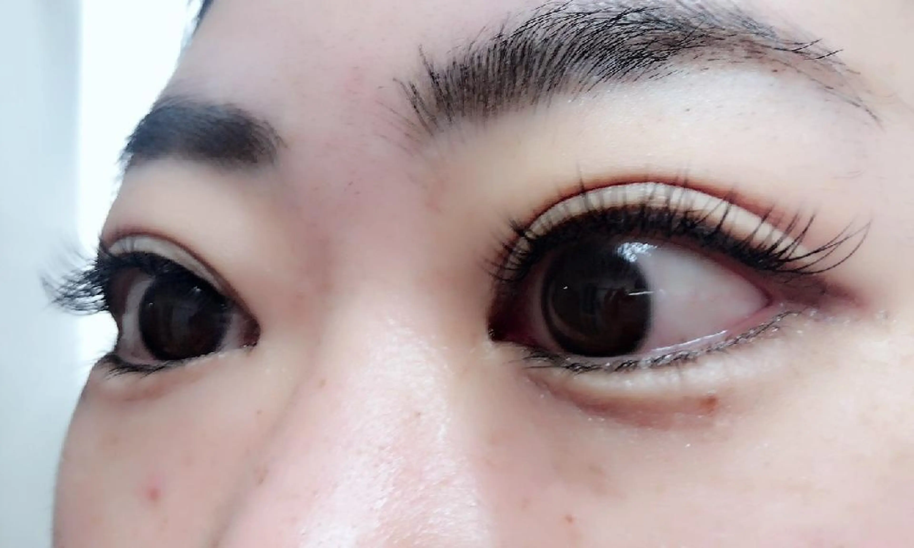 マツエク・マツパ 付け放題 フラットラッシュ セクシー 下まつげエクステ 一重×まつ毛パーマ 吉岡 ゆうなのマツエク・マツパデザイン