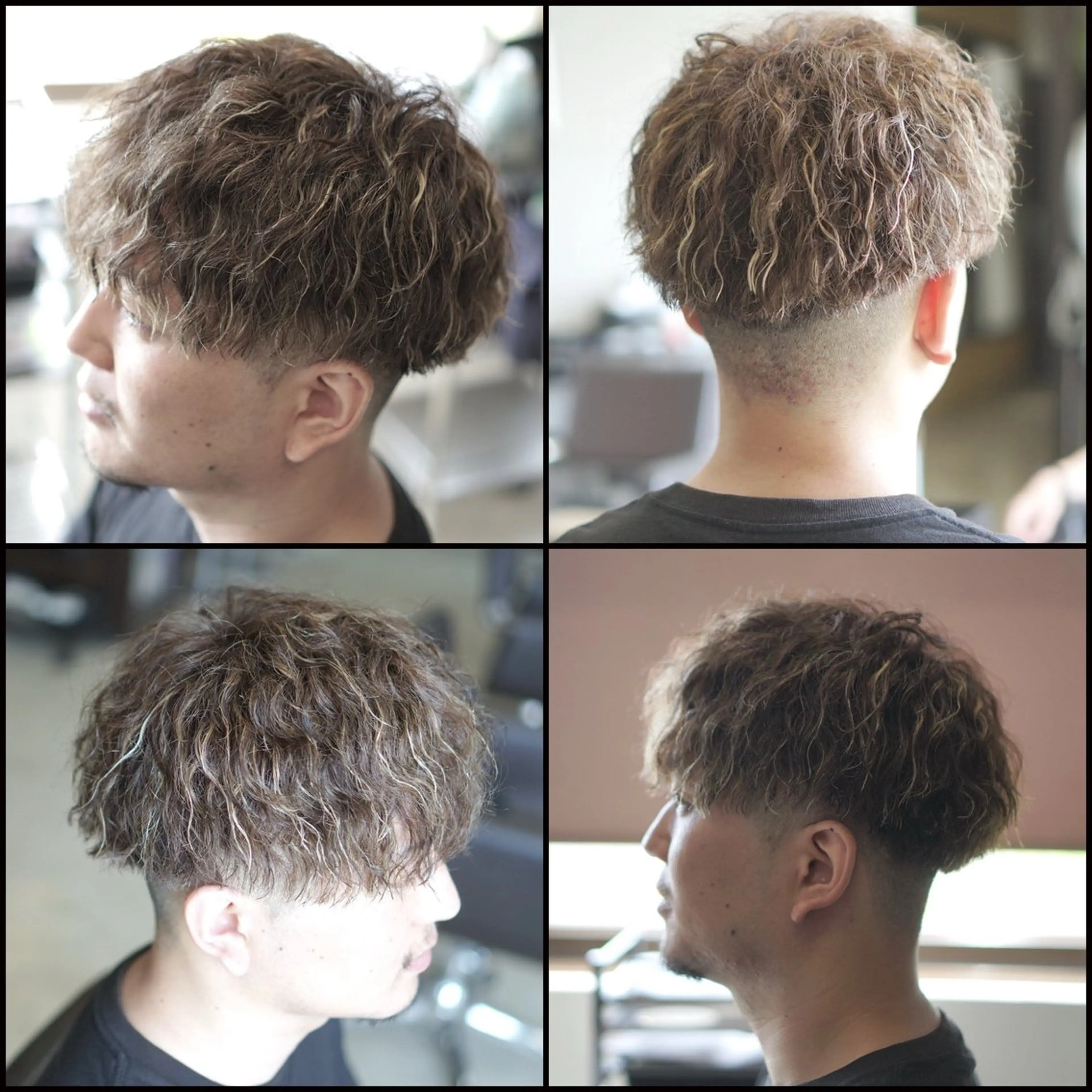 ショート カラー パーマ メンズ 中島 剛のヘアスタイル