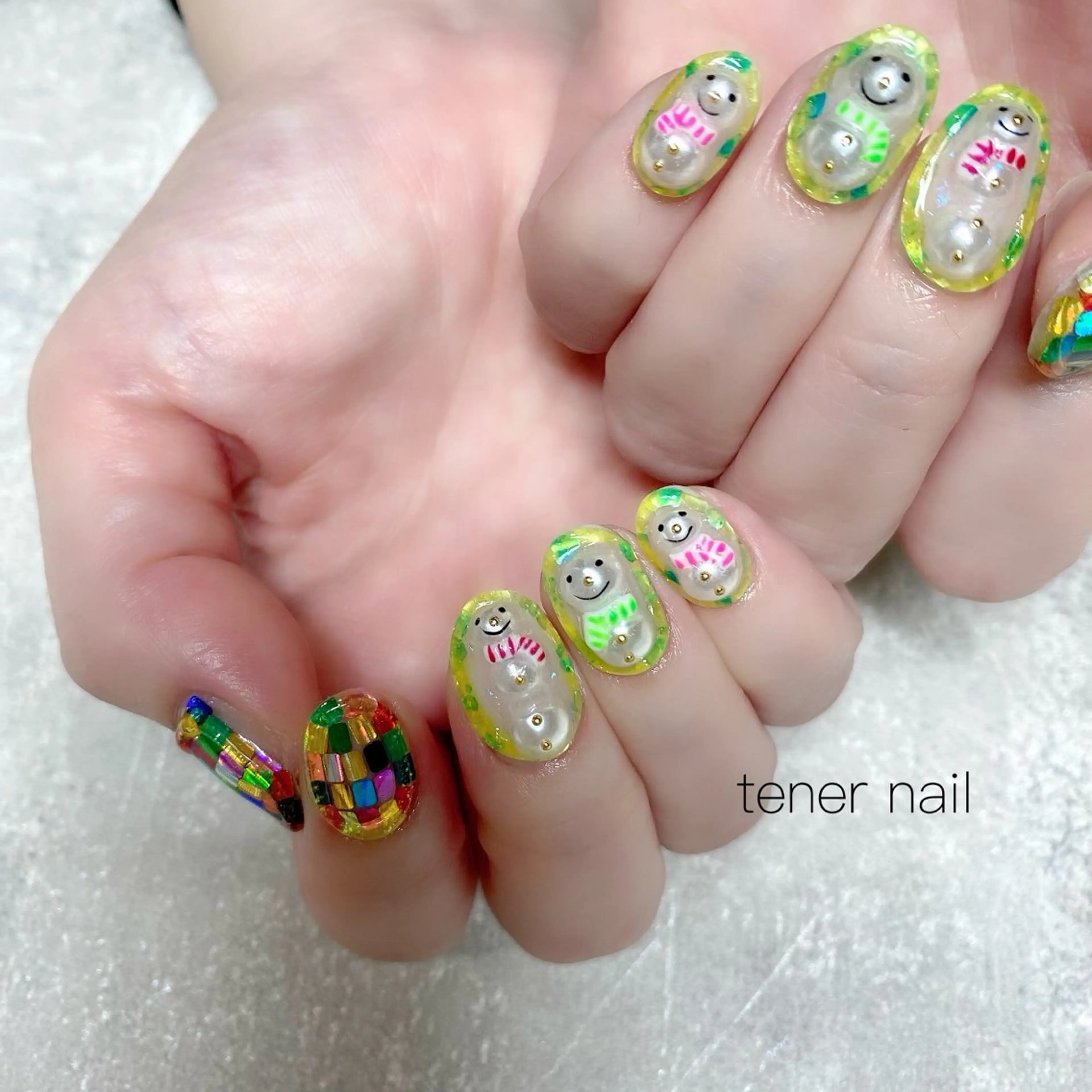 ネイル ホログラムネイル ハンドネイル tener  nail  テネルネイル所属・テネルネイル tener nailのネイルデザイン