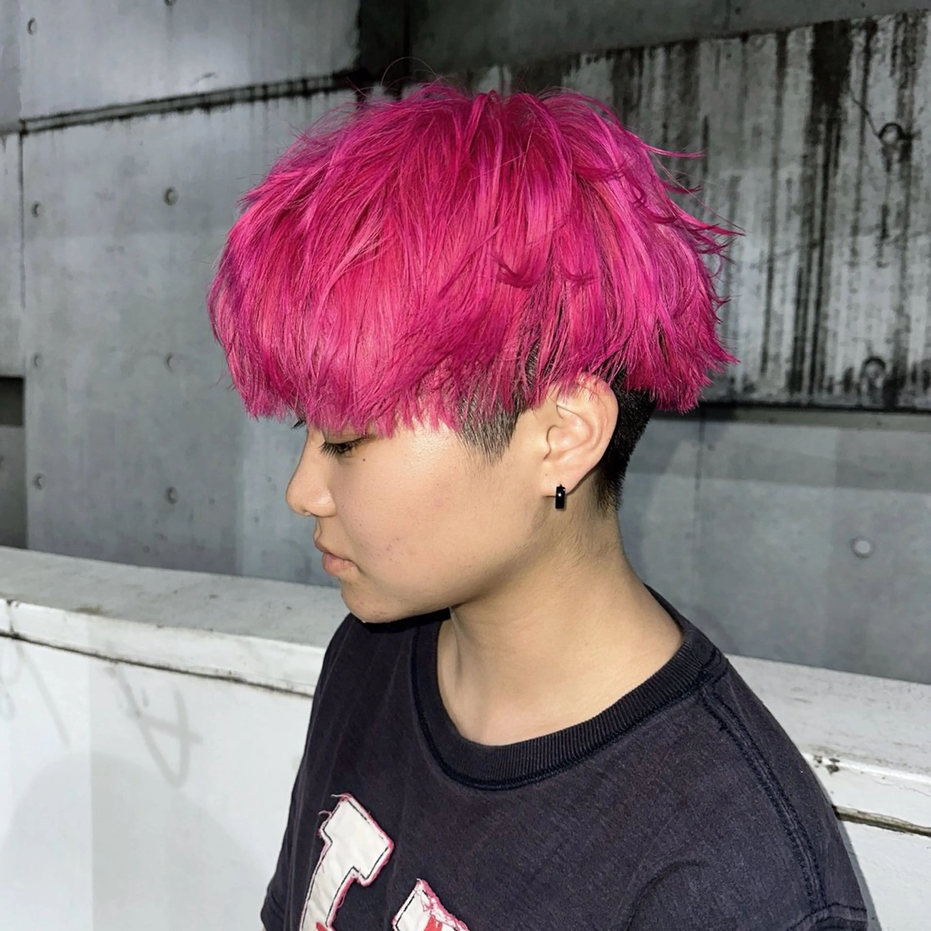 ショート カラー ヘアカラー ハイトーン/ウルフ /エクステ/ましろのヘアスタイル