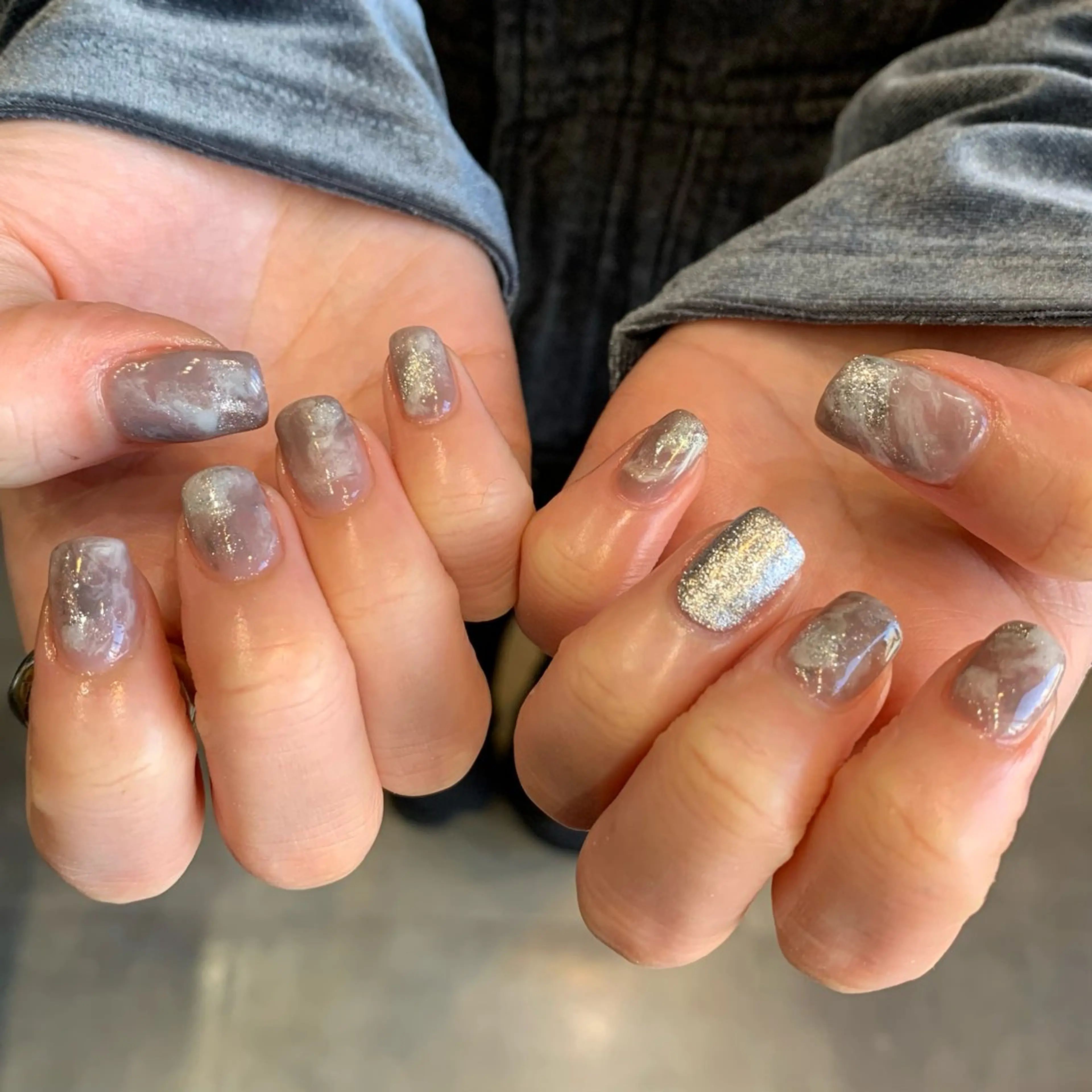 ネイル ジェルネイル ニュアンスネイル パラジェル 春ネイル YUKIMO🍎名駅 /ニュアンスのネイルデザイン