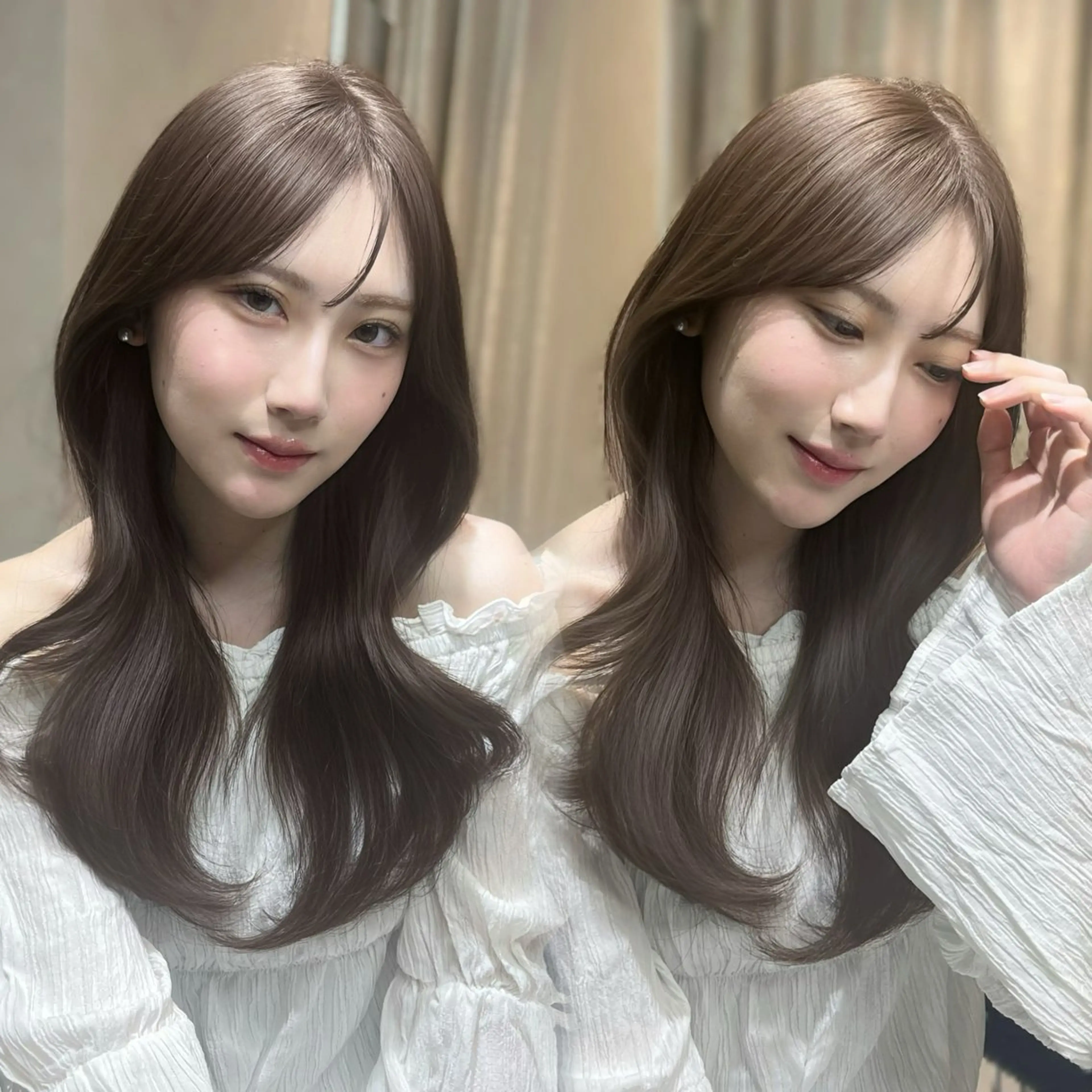 ロング カラー くびれヘア 韓国風ヘア レイヤーカット カット ヘアカラー トリートメント 韓国レイヤー×モテ髪 /MITSUKI🤍のヘアスタイル