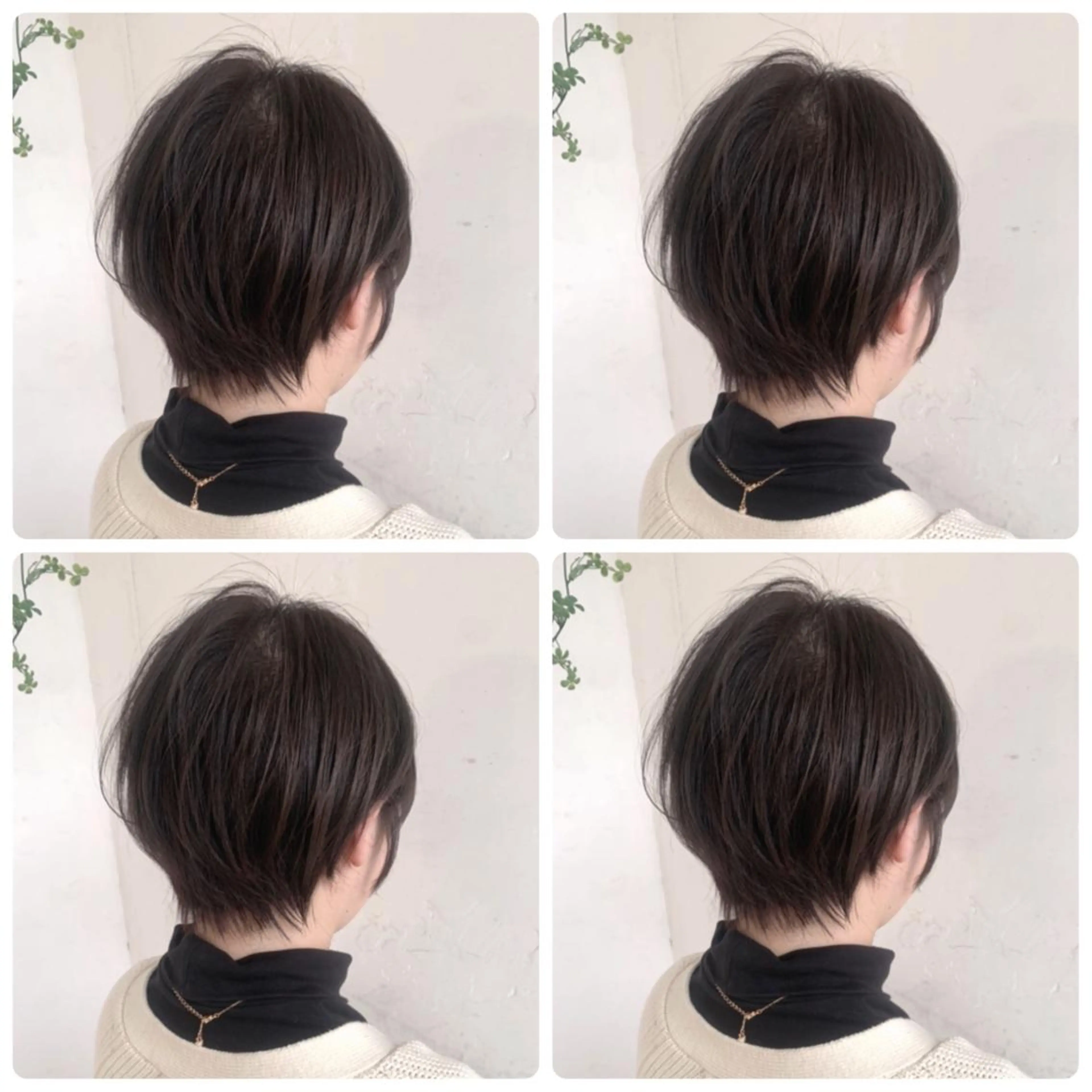 ショート カラー ショートボブ ハンサムショート 丸みショート デザインカラー ハイライトカラー カット ヘアカラー 京都大人女性ショート 徒歩1分/秋山のヘアスタイル