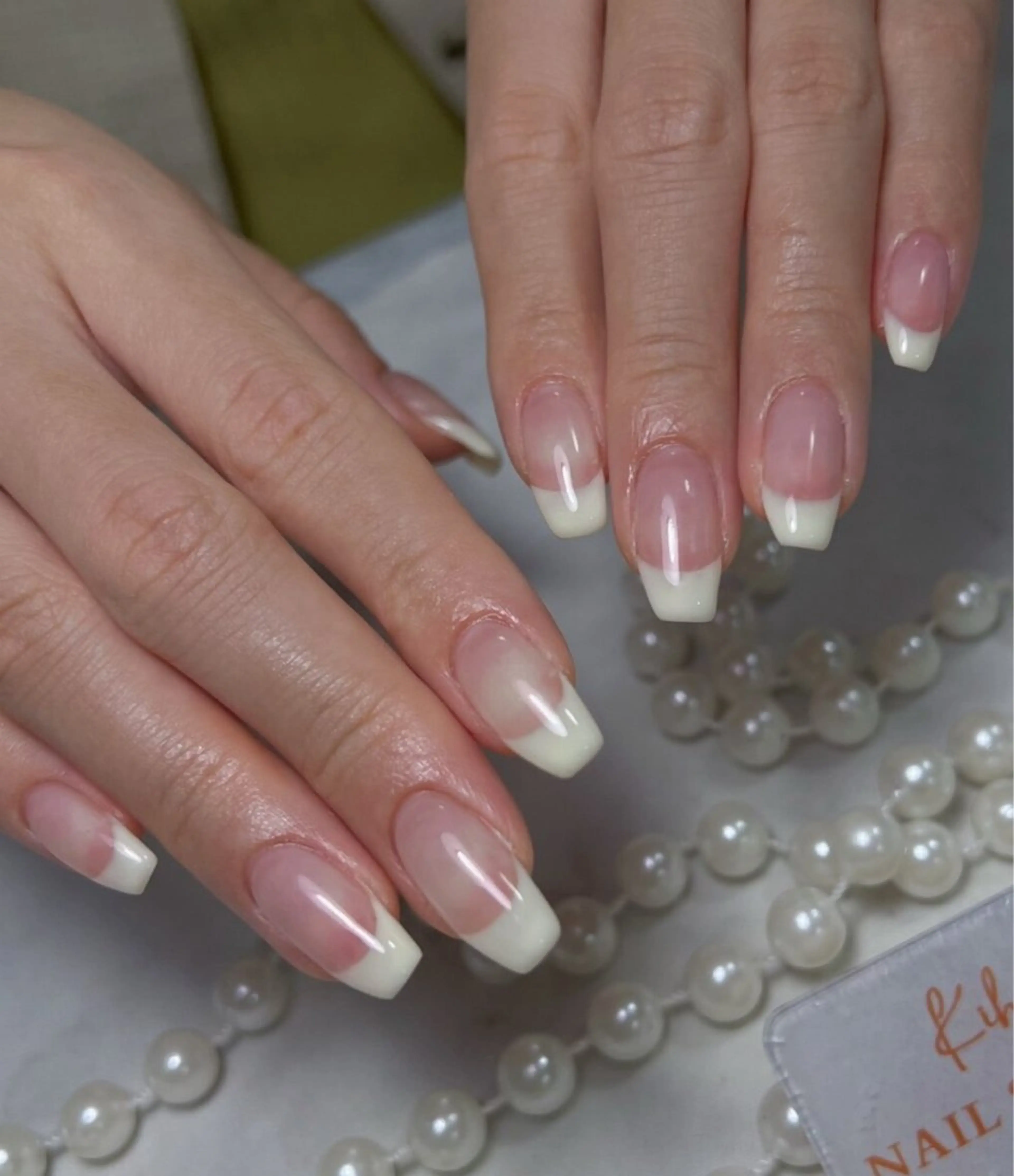 ネイル アートネイル フレンチネイル ジェルネイル グラデーション 韓国ネイル 村中 ハナのネイルデザイン