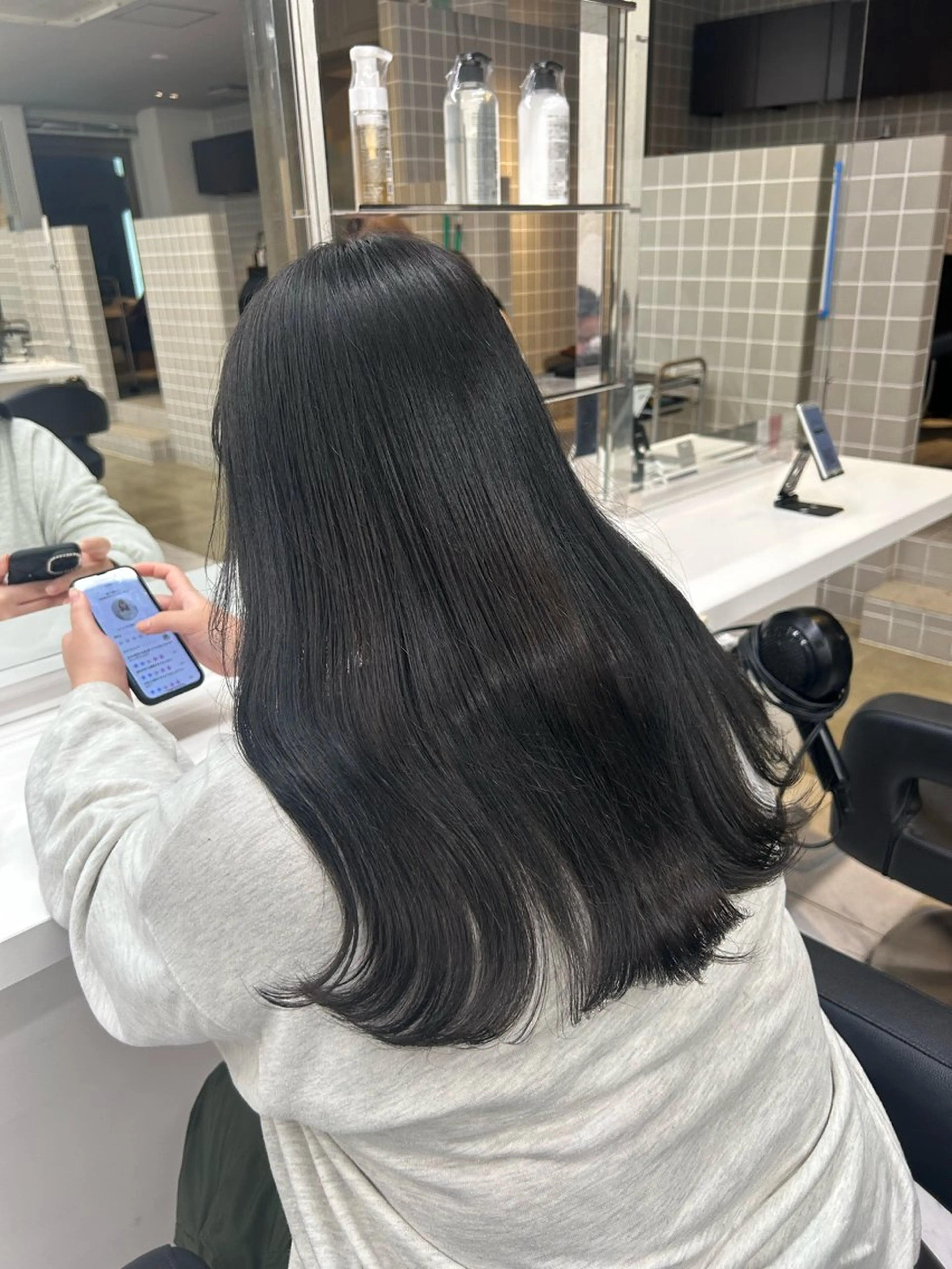 ロング カラー パーマ ヘアアレンジ メンズ キッズ ブリーチなしカラー/ ブラウン/レイヤーのヘアスタイル