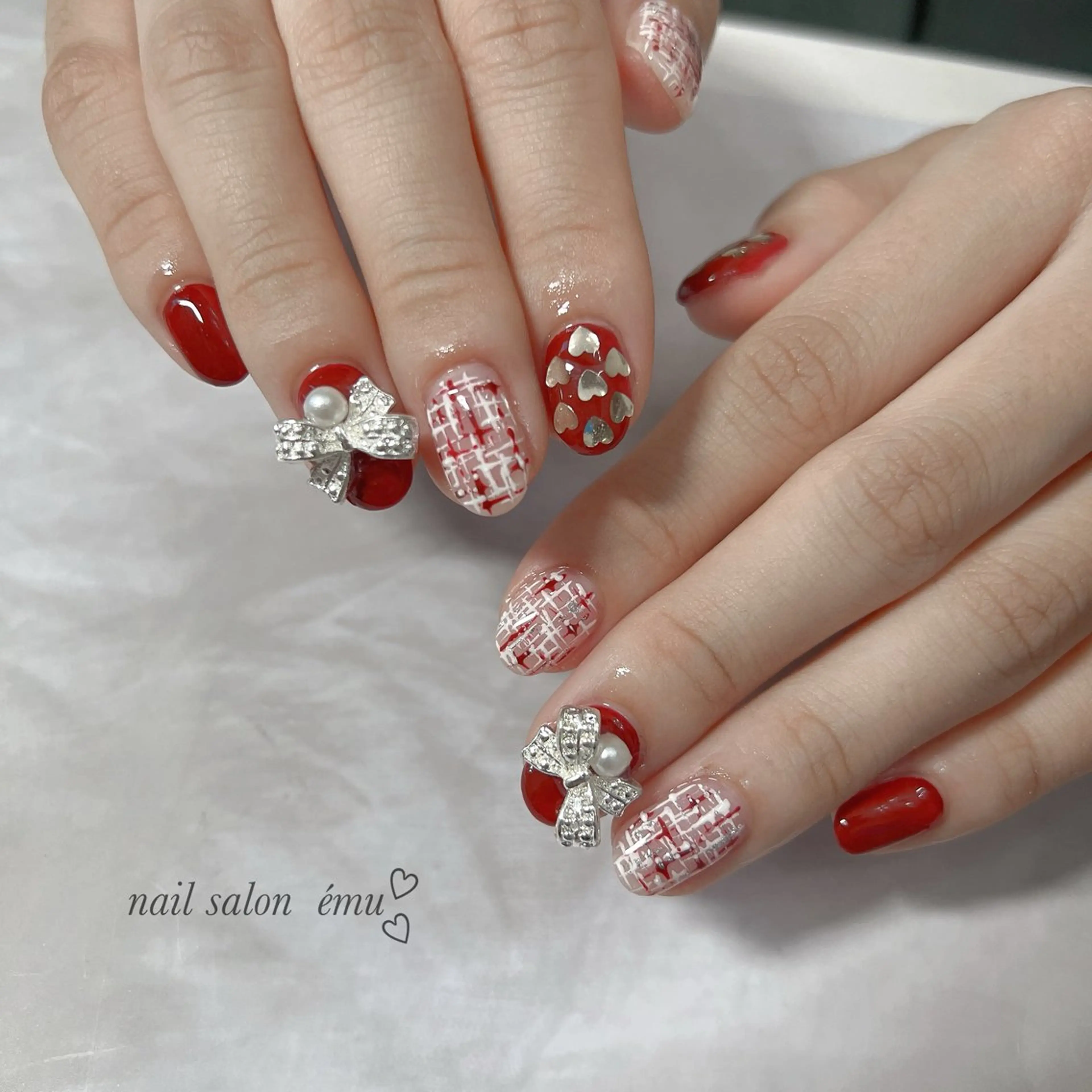 ショート ハンドネイル nail salon émuのネイルデザイン