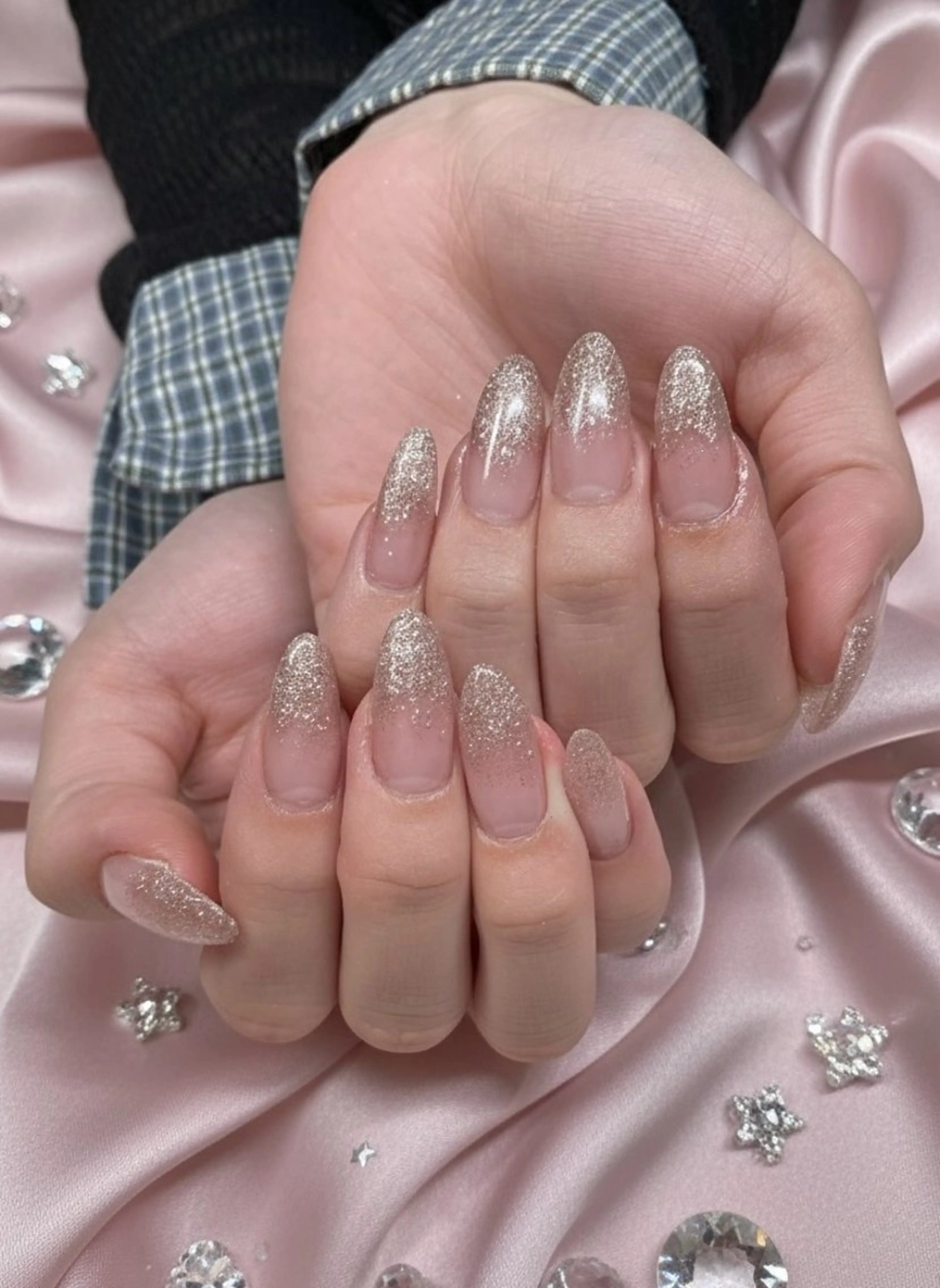 ネイル 長さ出し グラデーション 韓国ネイル ロングネイル メンズネイル ハンドネイル TUNEHA堂 矢場町栄5丁目のネイルデザイン