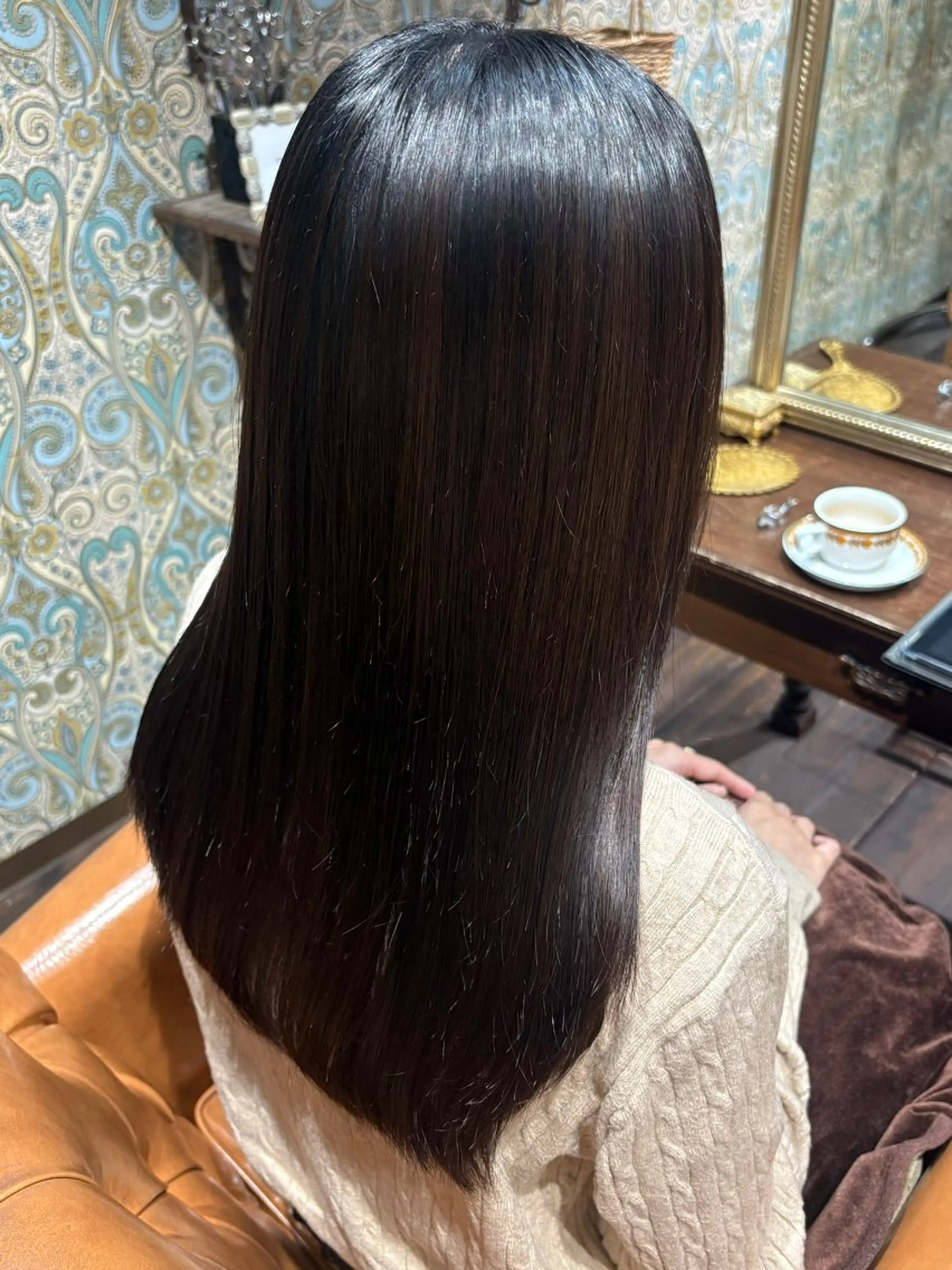 セミロング 酸性ストレート カット 縮毛矯正 トリートメント DOLL hair所属・なぎさ 🎀  / 透明感カラー/心斎橋のヘアスタイル