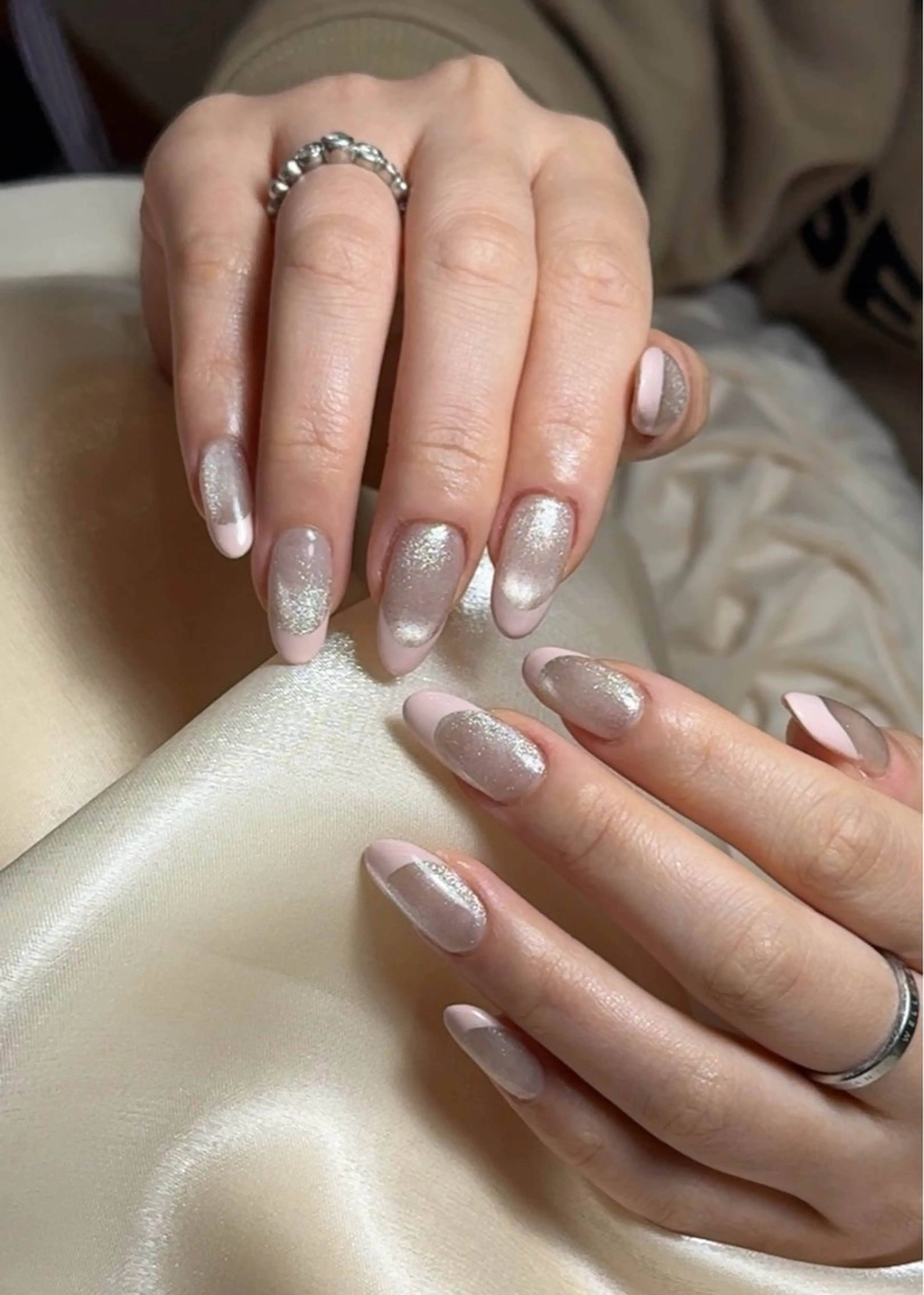 ネイル フレンチネイル マグネットネイル マグネットフレンチ SG NailSalon所属・Sg nailsalonのネイルデザイン