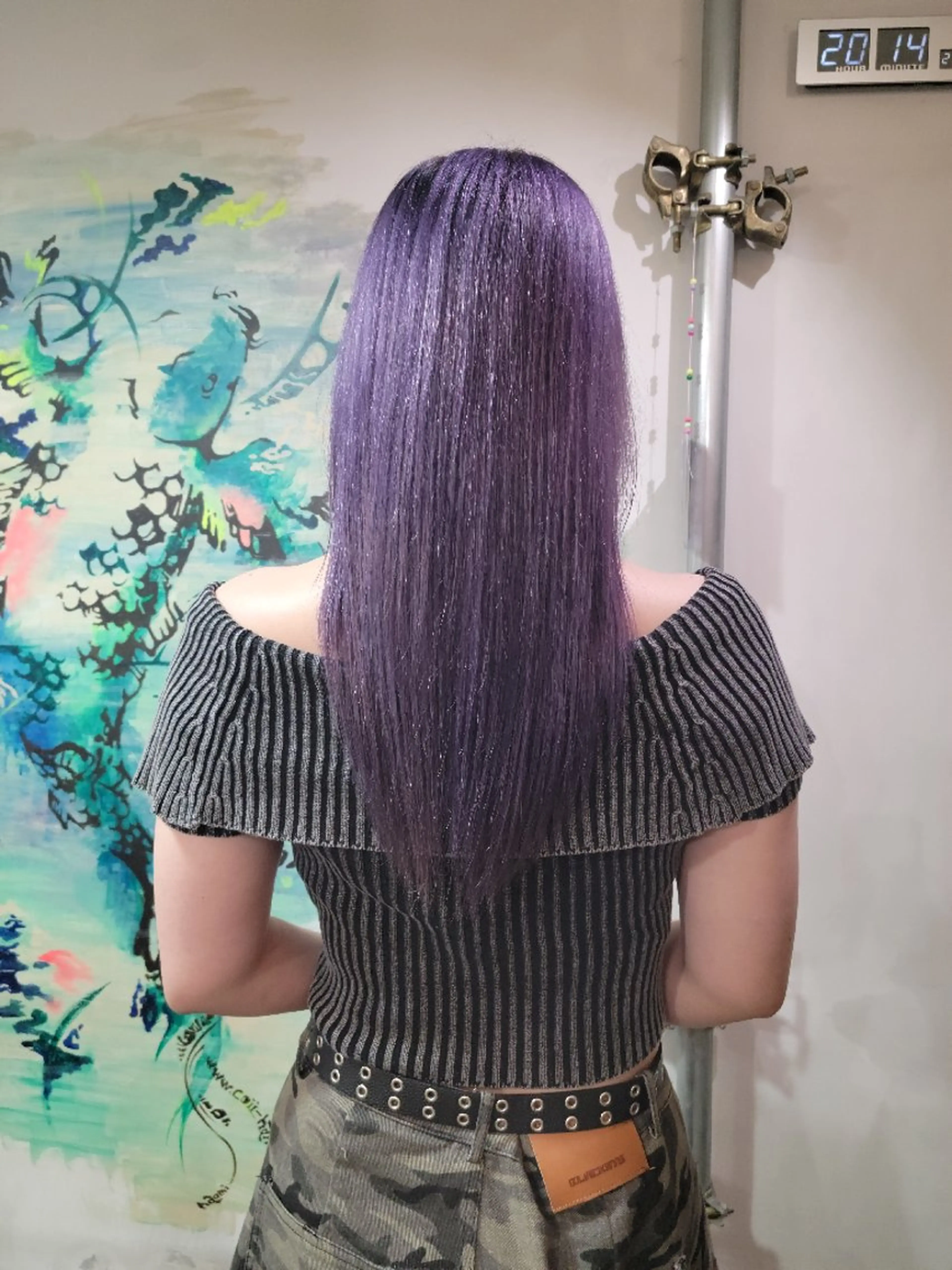 セミロング パープルカラー coii コイ【原宿/表参道】のヘアスタイル